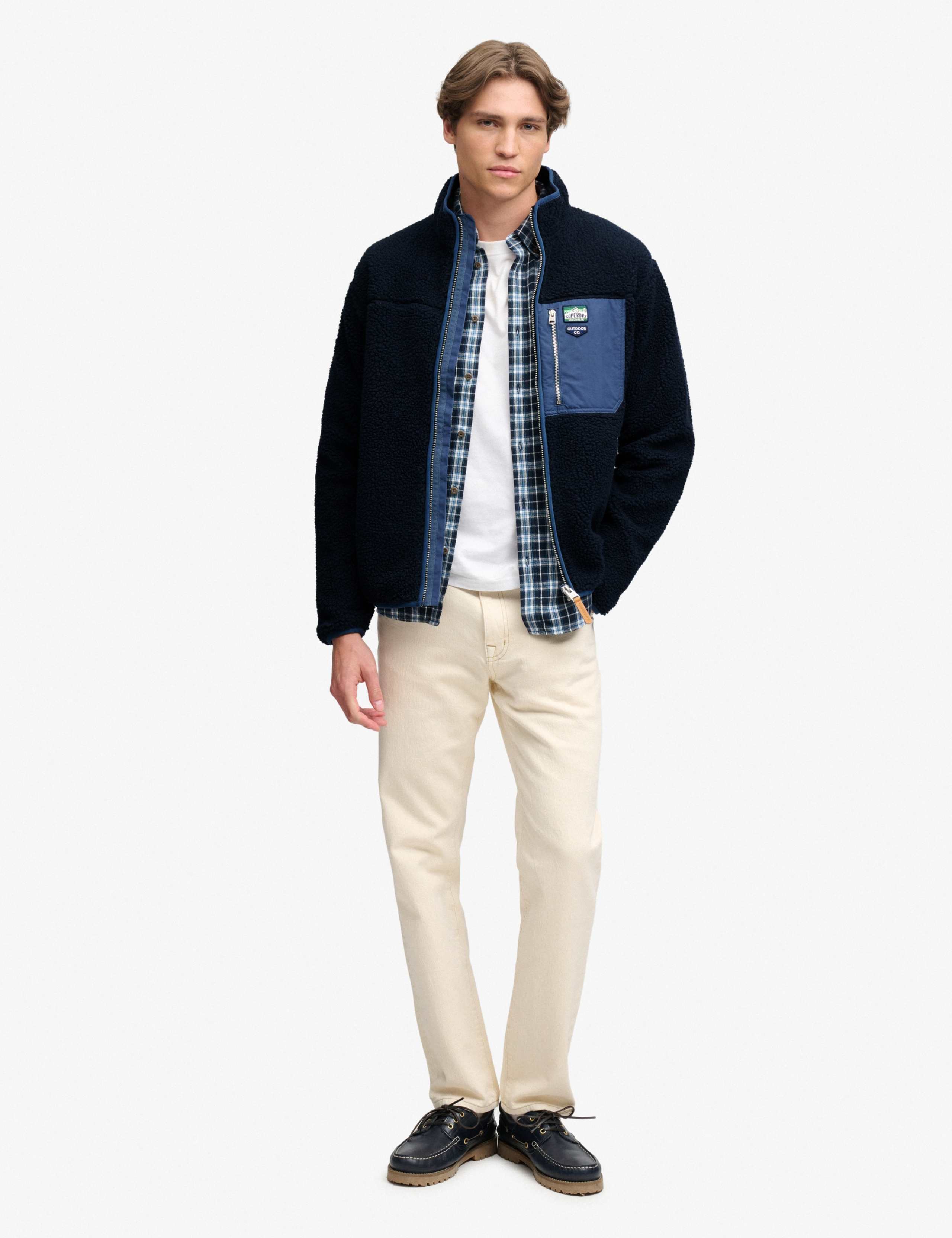Fleece Funnel Neck Zip Up Jacket 3 of 8