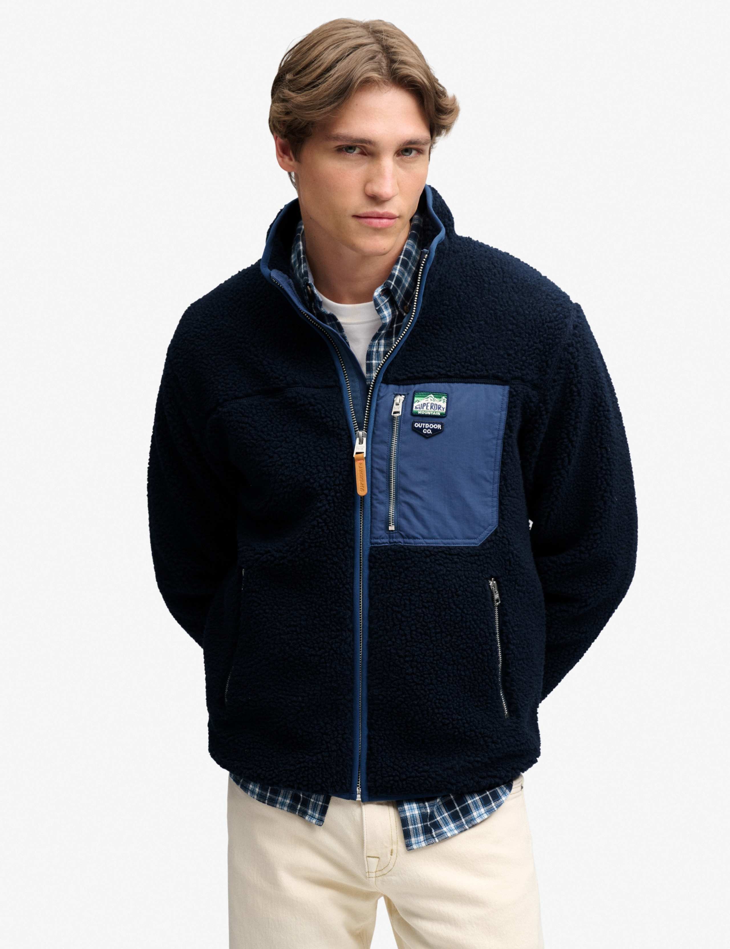 Fleece Funnel Neck Zip Up Jacket 5 of 8