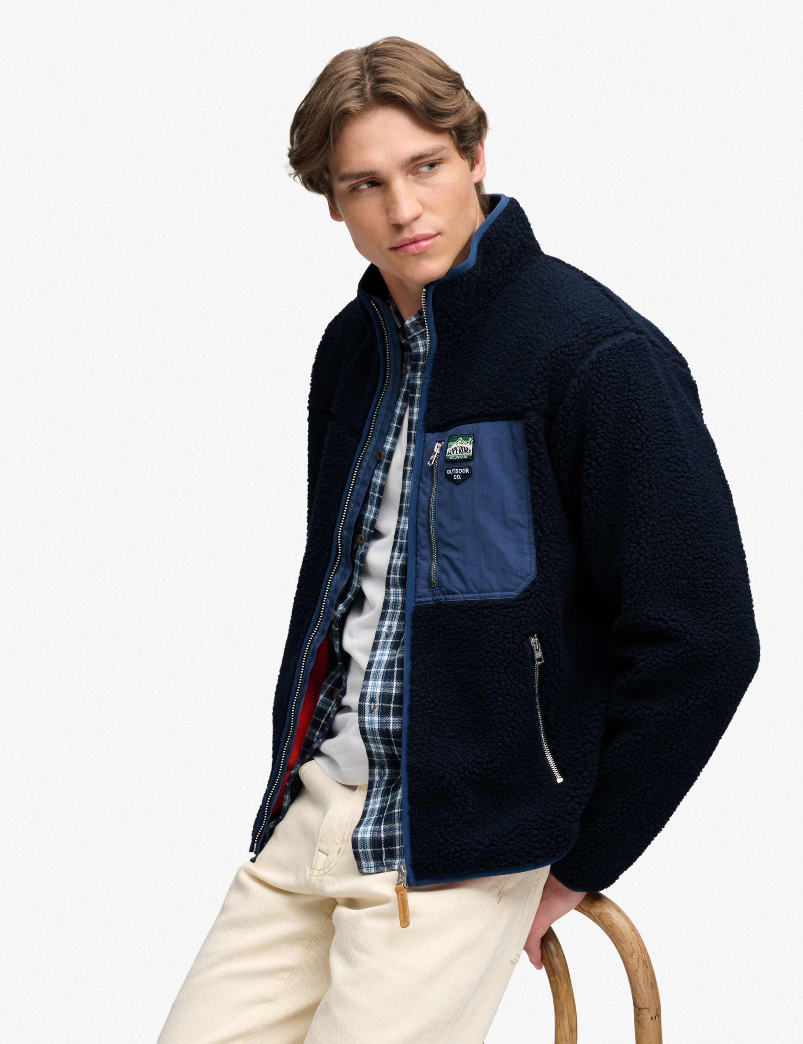 Fleece Funnel Neck Zip Up Jacket 6 of 8