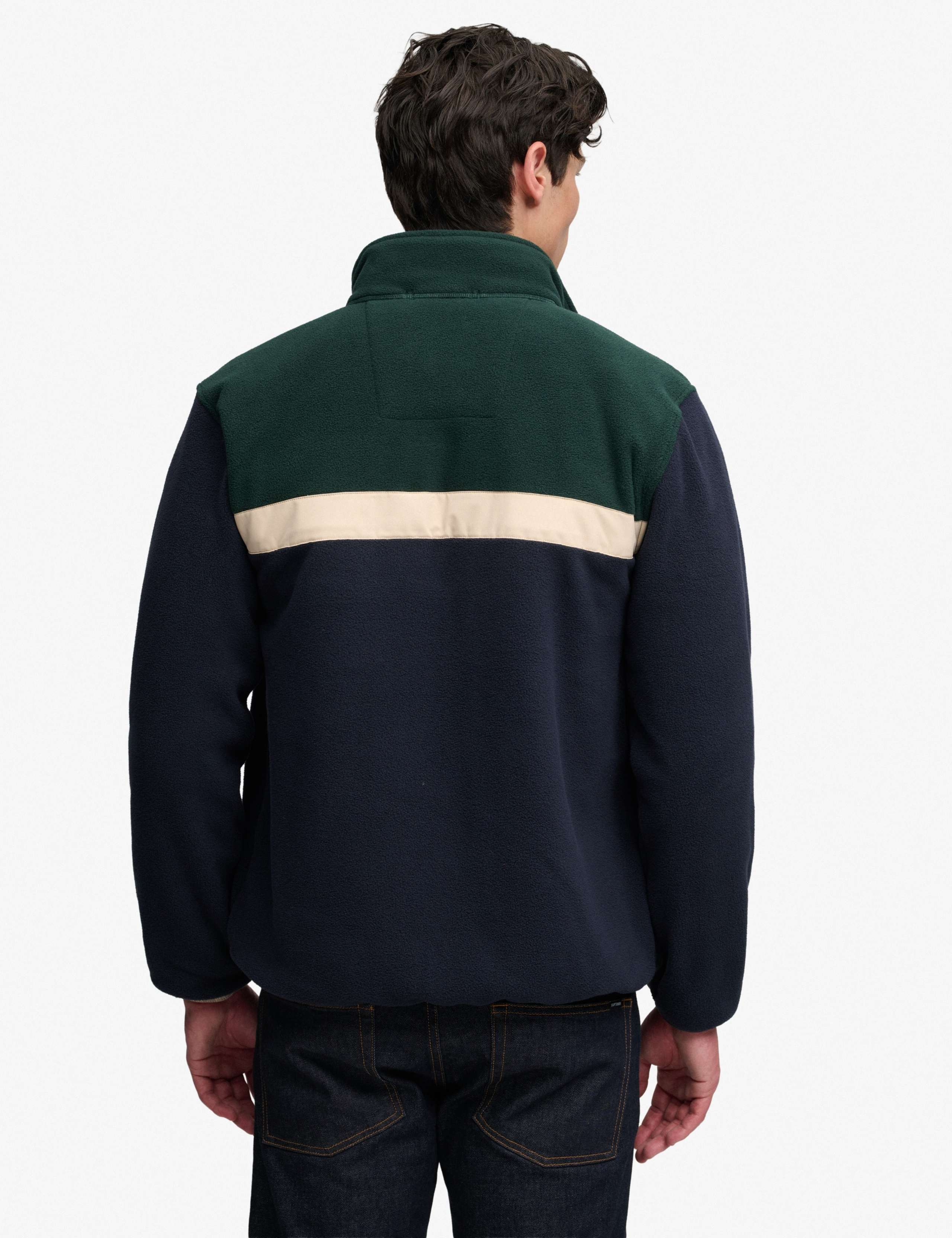 Fleece Colour Block Zip Up Jacket 4 of 6