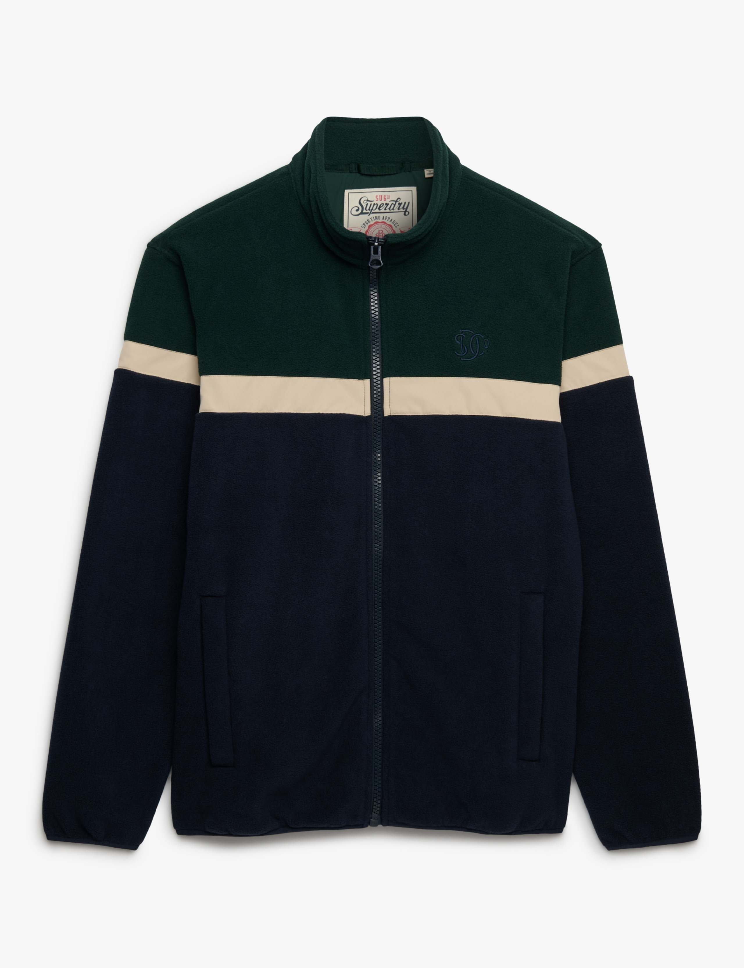 Fleece Colour Block Zip Up Jacket 2 of 6