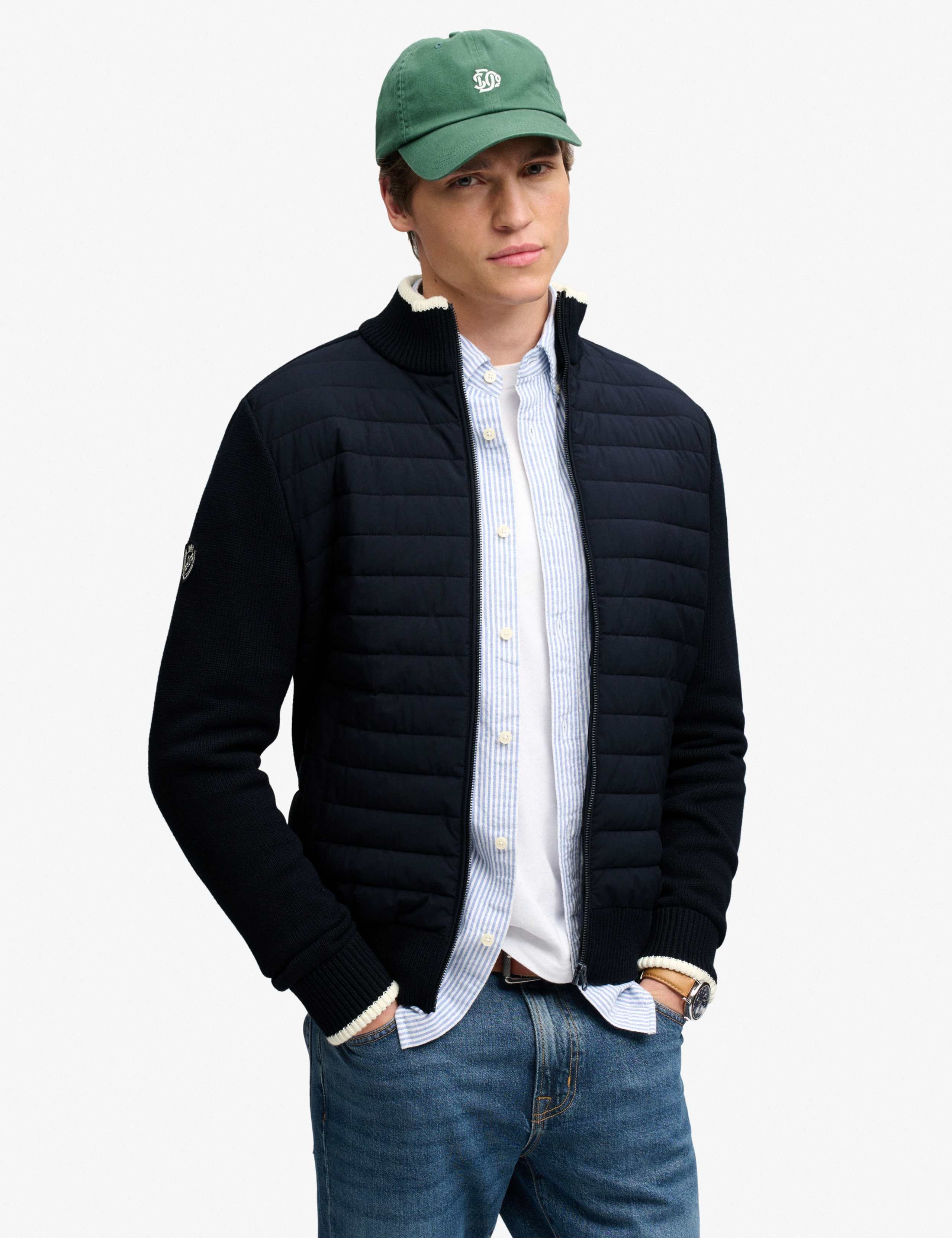 Hybrid High Neck Lightweight Puffer Jacket 1 of 8