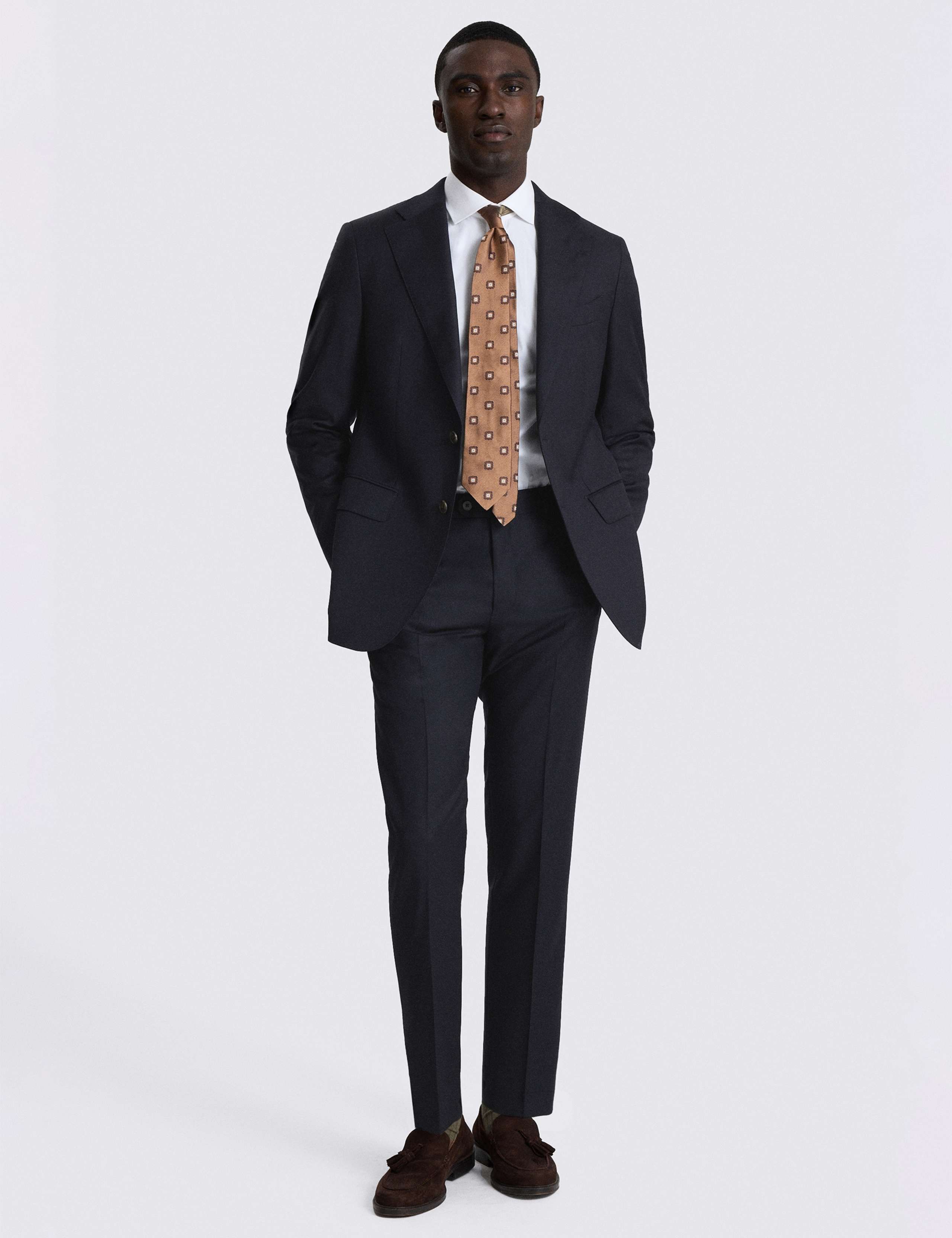 Tailored Fit Pure Wool Twill Suit Jacket 2 of 5
