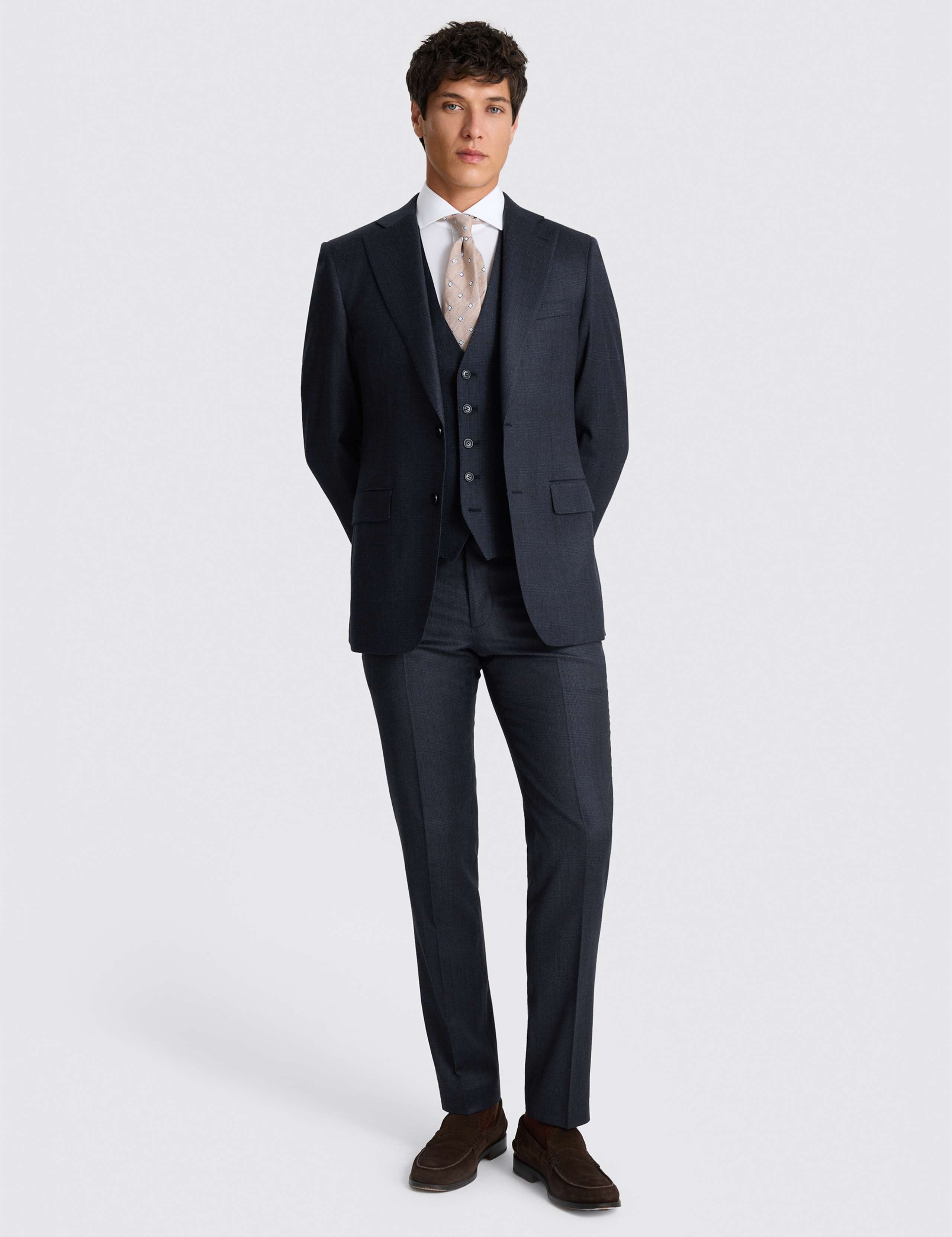Tailored Fit Wool Rich Performance Check Suit Jacket 4 of 7