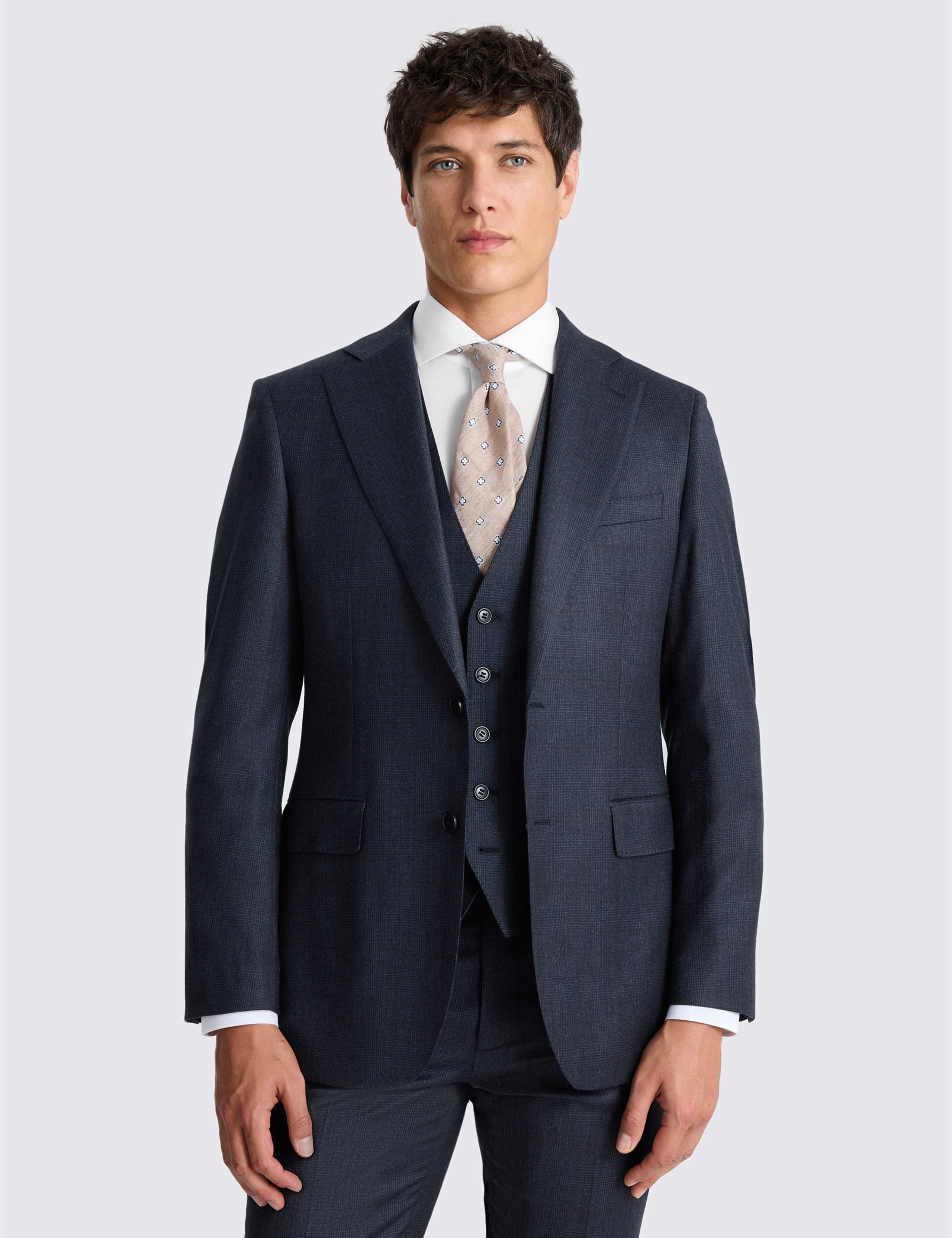 Tailored Fit Wool Rich Performance Check Suit Jacket 5 of 7