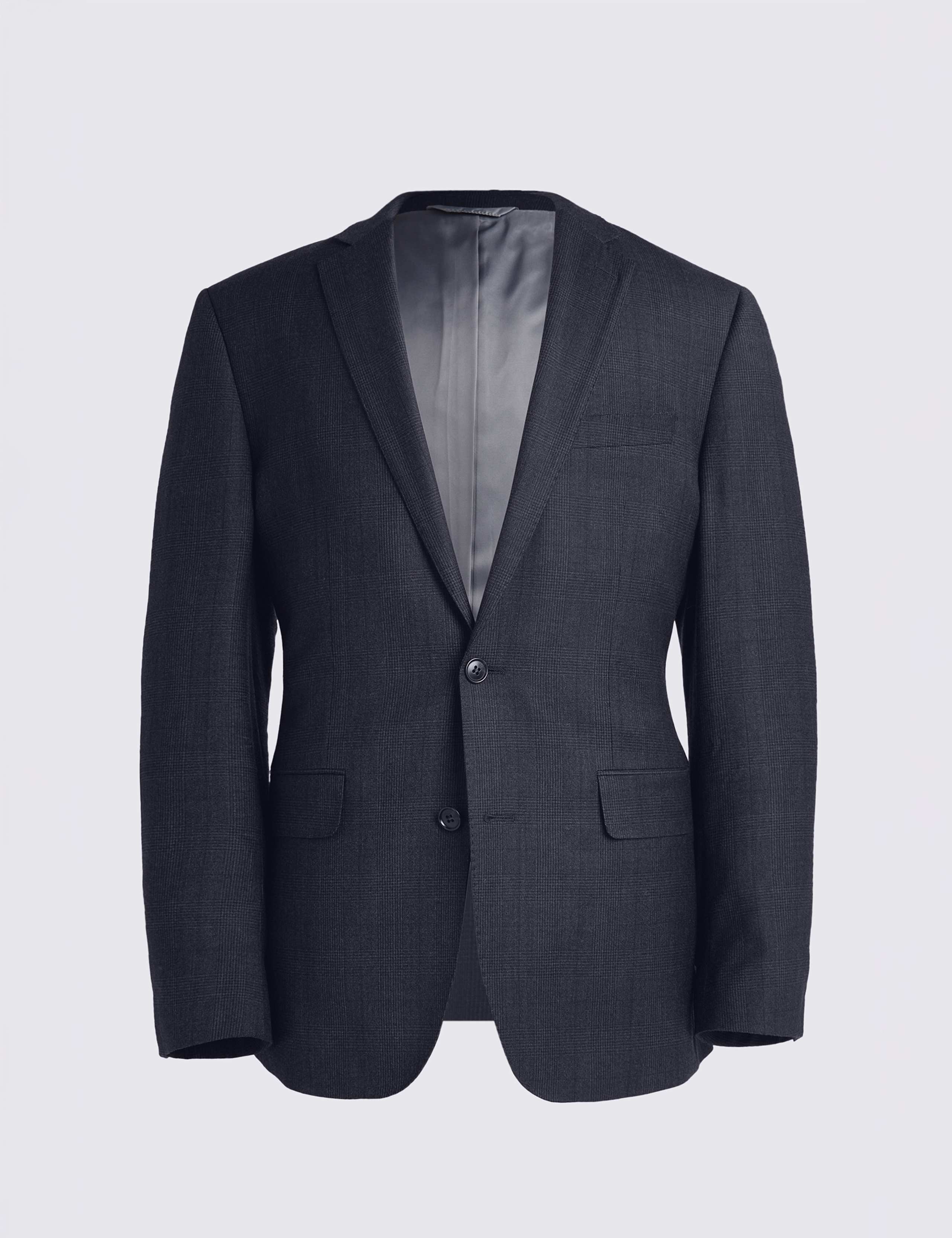 Tailored Fit Wool Rich Performance Check Suit Jacket 6 of 7
