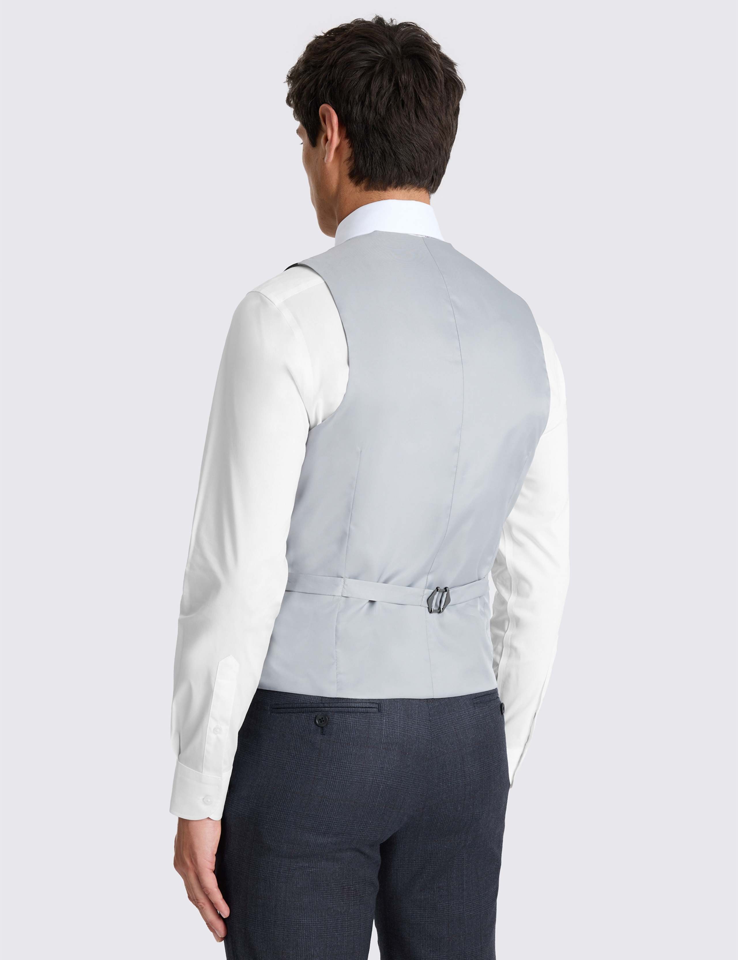 Tailored Wool Rich Performance Check Waistcoat 3 of 3