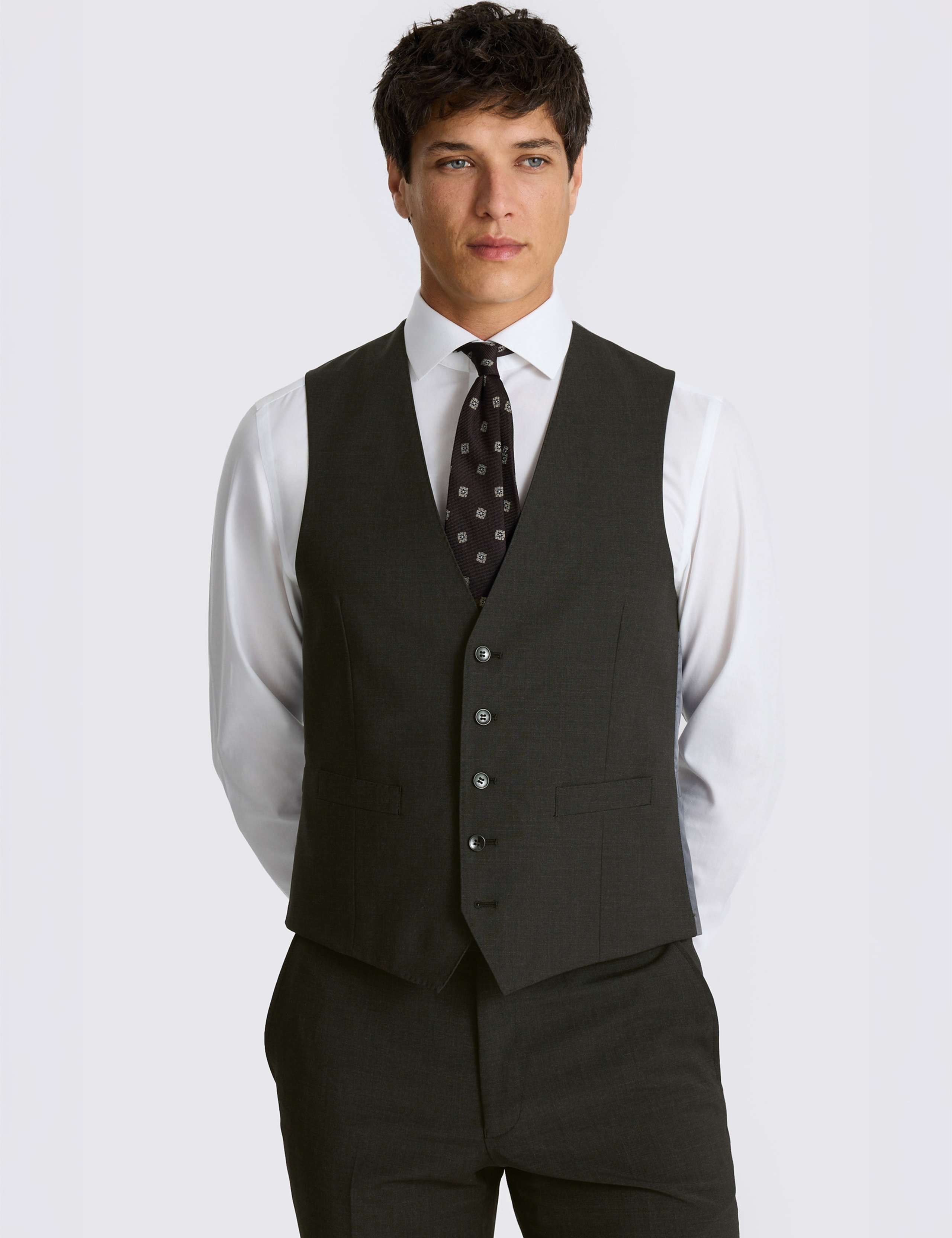 Tailored Fit Wool Rich Waistcoat 1 of 3
