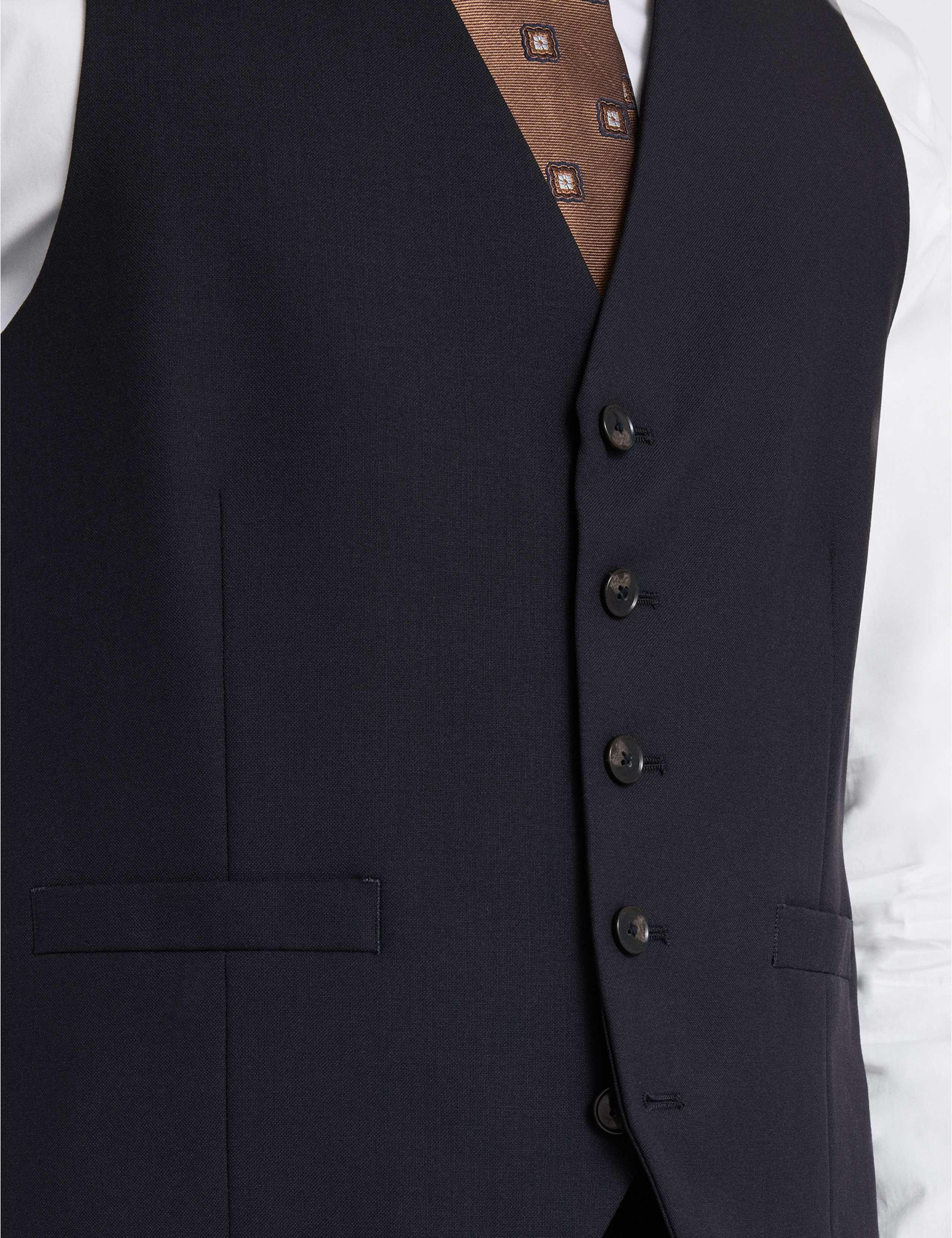 Tailored Fit Pure Wool Twill Waistcoat 2 of 3