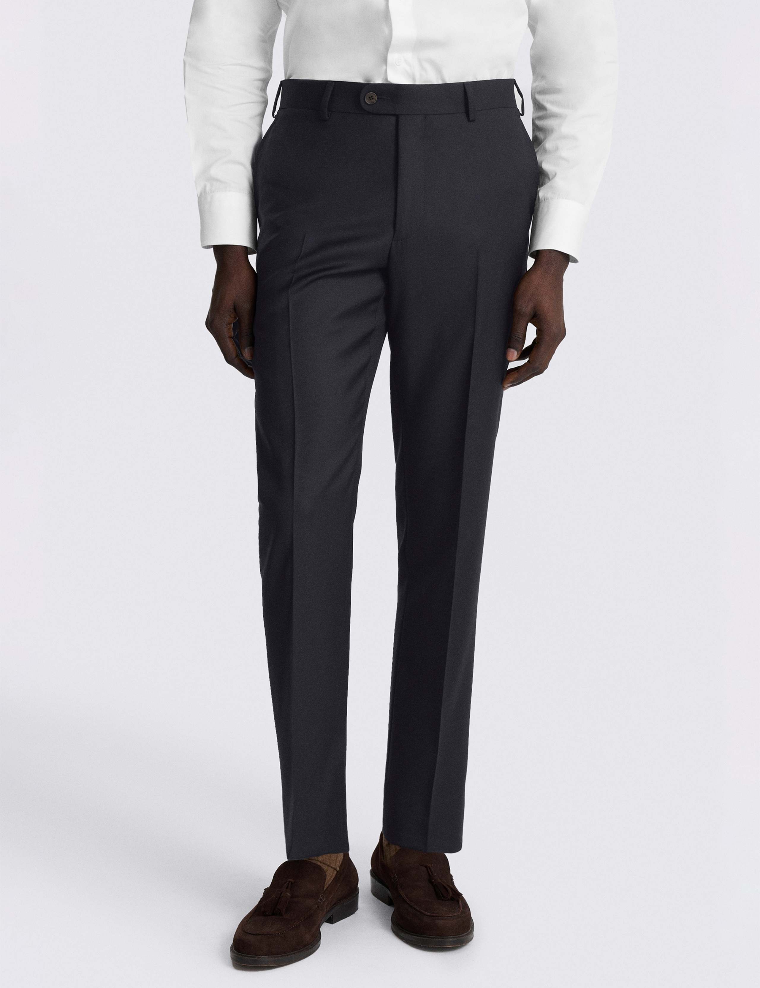 Tailored Fit Pure Wool Twill Suit Trousers 1 of 3