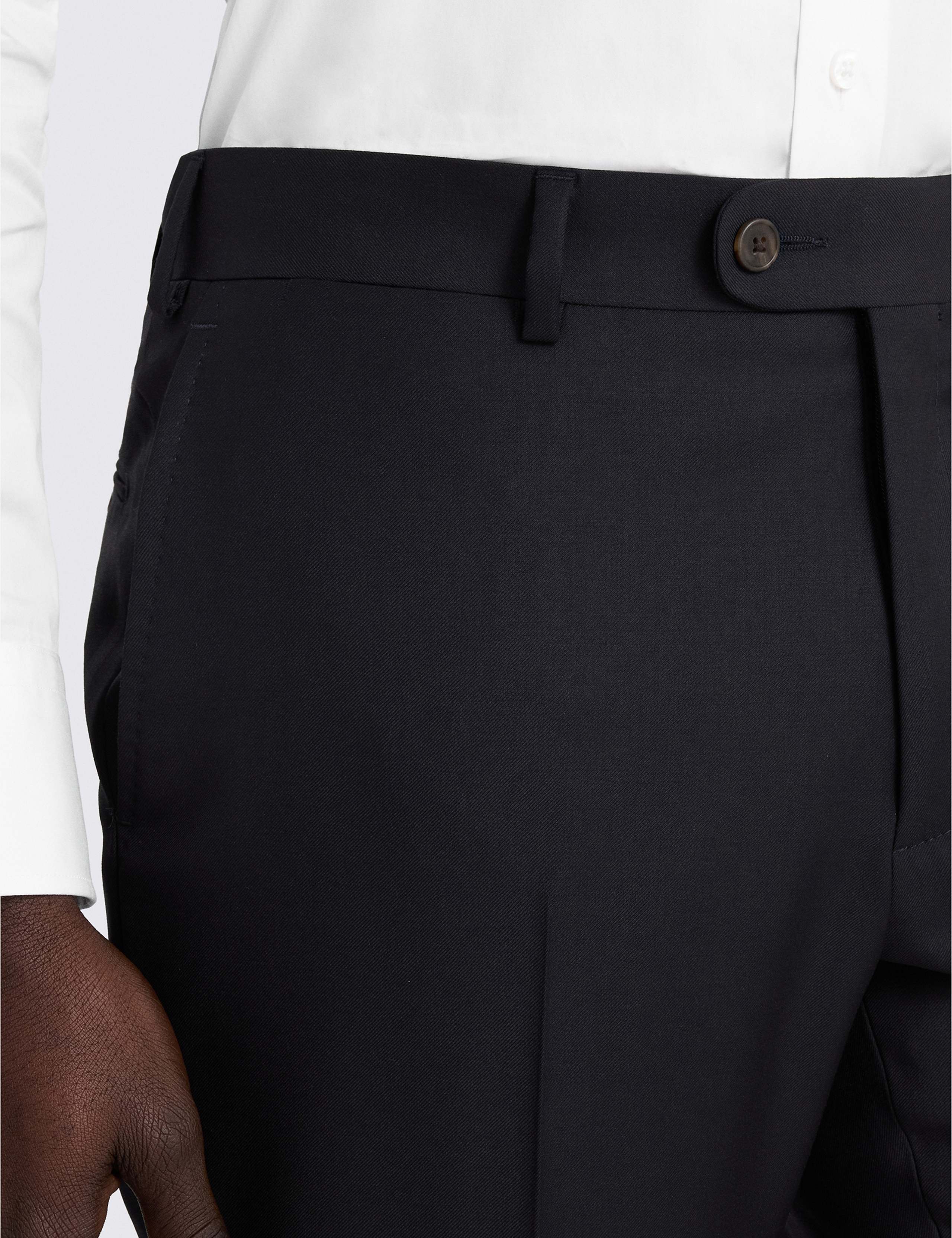Tailored Fit Pure Wool Twill Suit Trousers 2 of 3