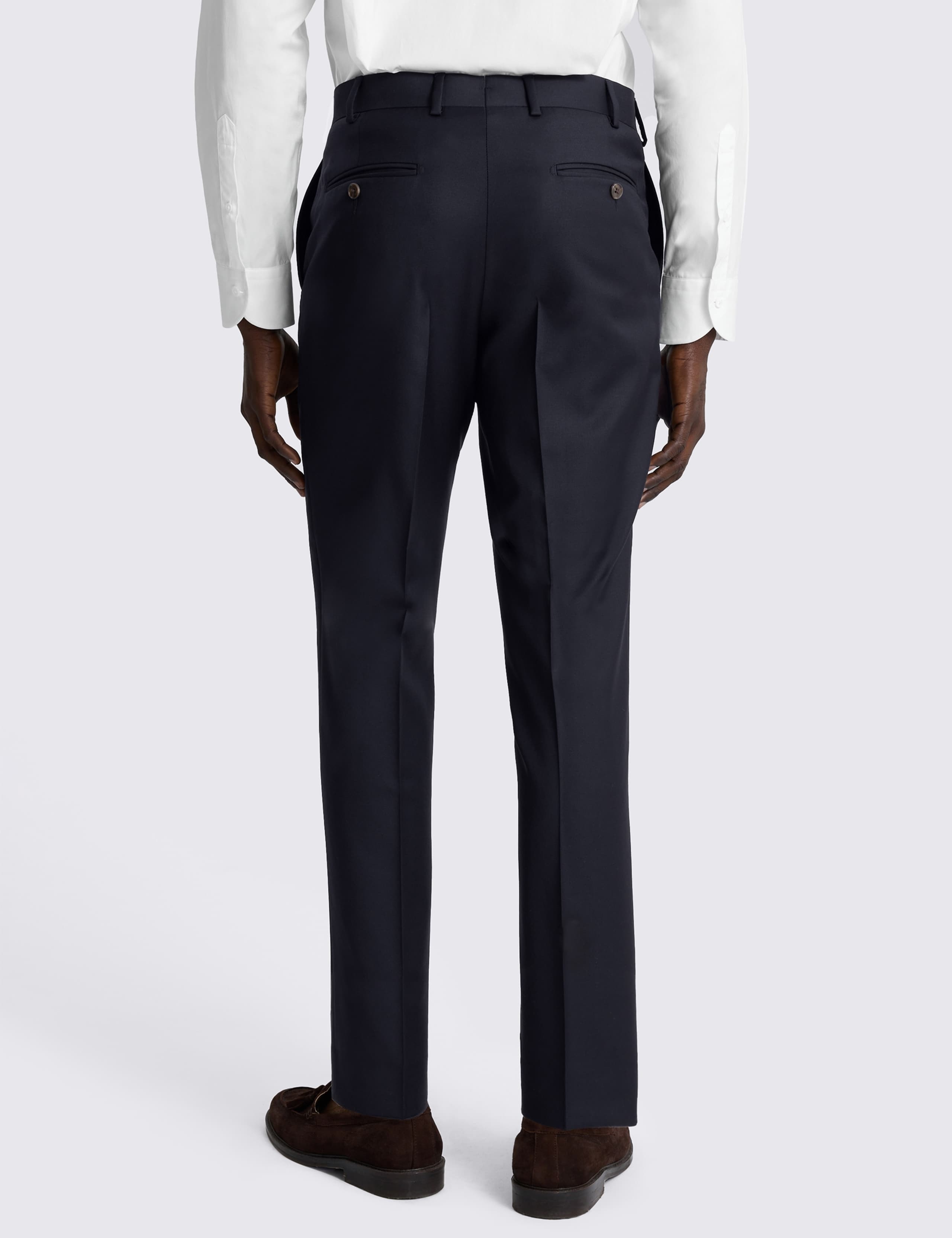 Tailored Fit Pure Wool Twill Suit Trousers 3 of 3