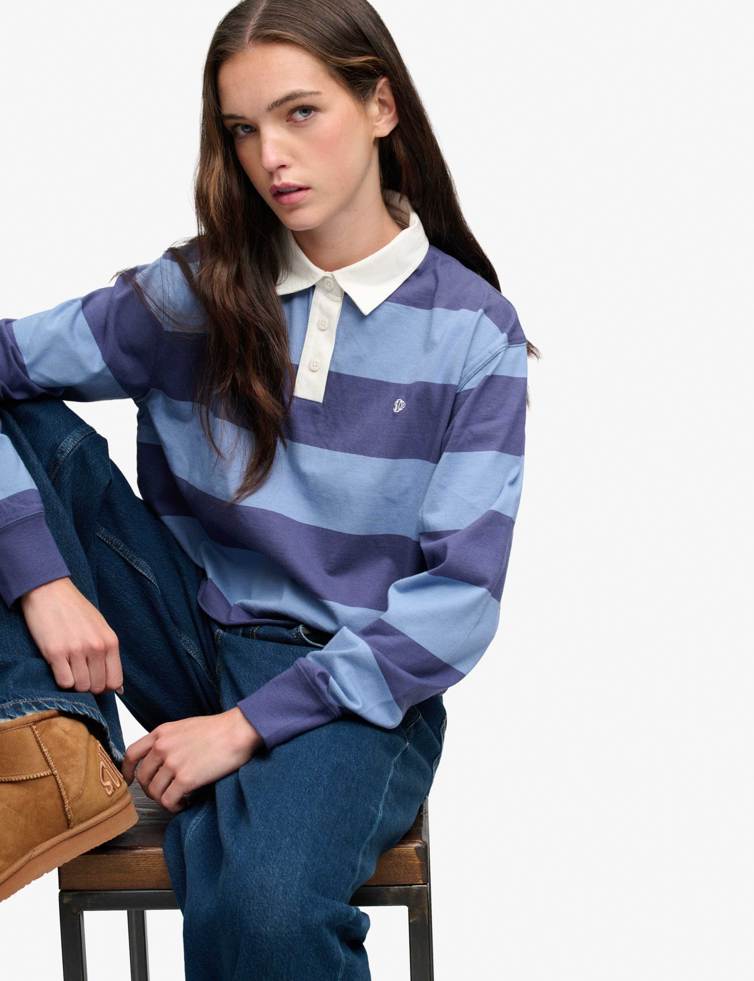 Pure Cotton Oversized Cropped Rugby Top 4 of 7