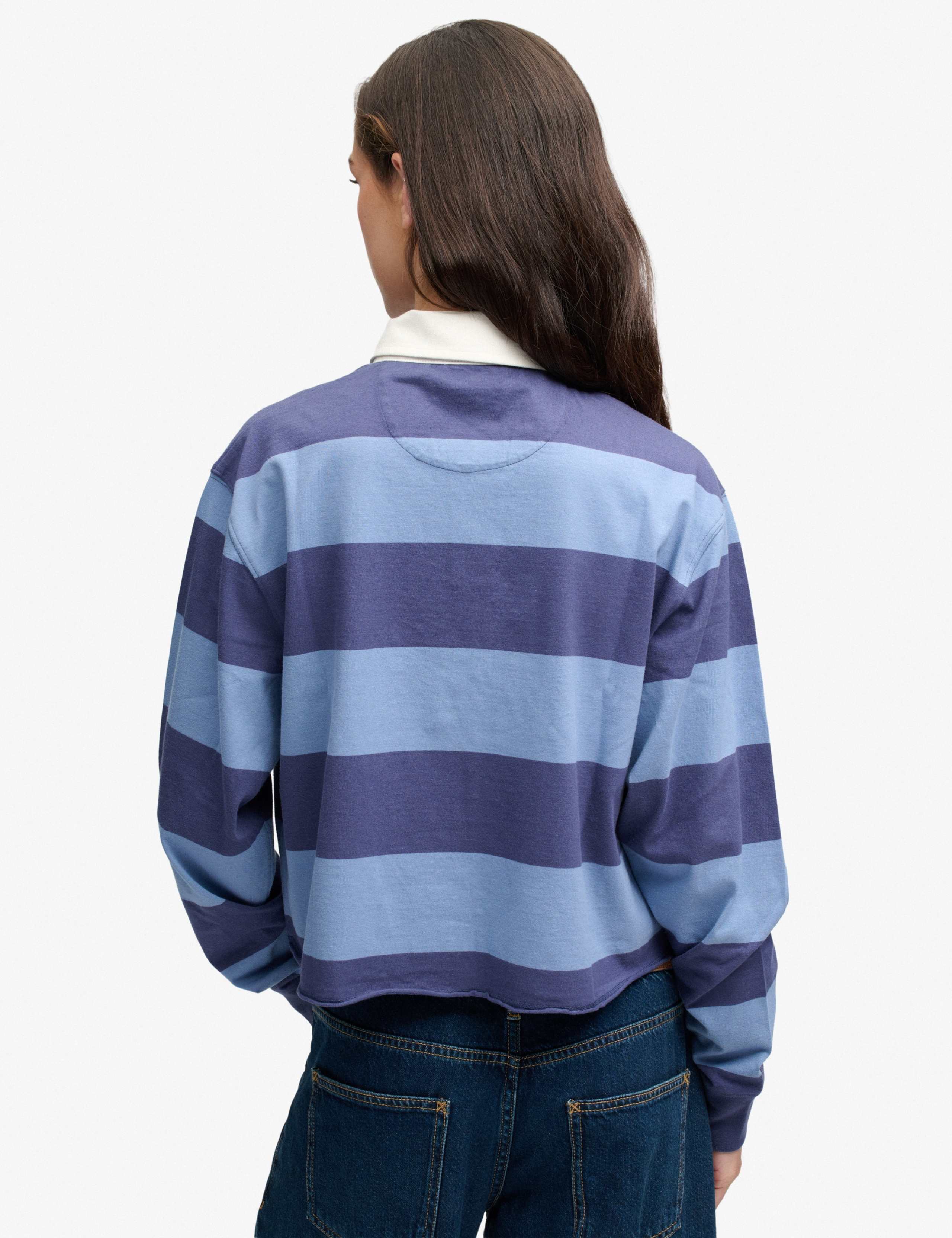 Pure Cotton Oversized Cropped Rugby Top 5 of 7