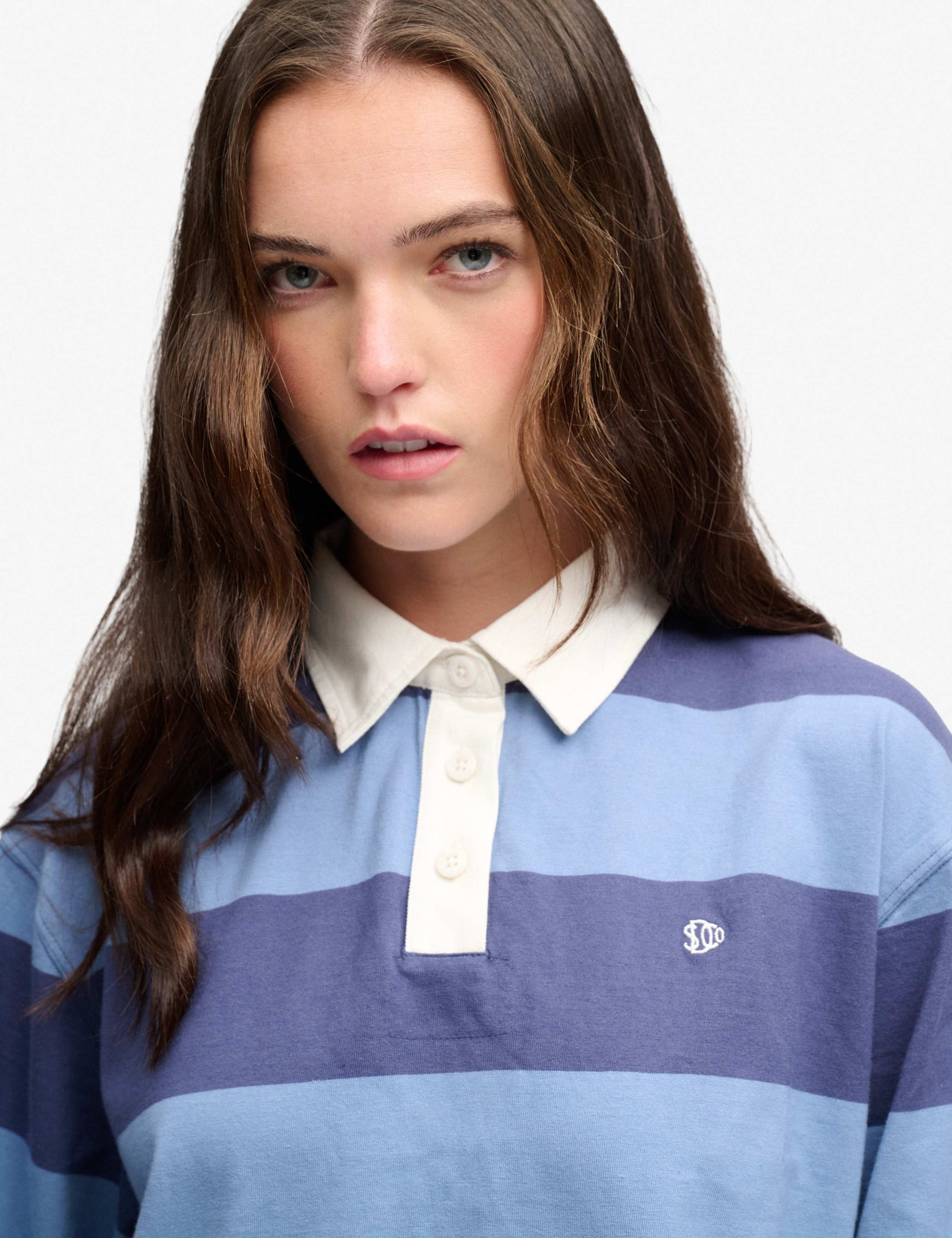 Pure Cotton Oversized Cropped Rugby Top 6 of 7