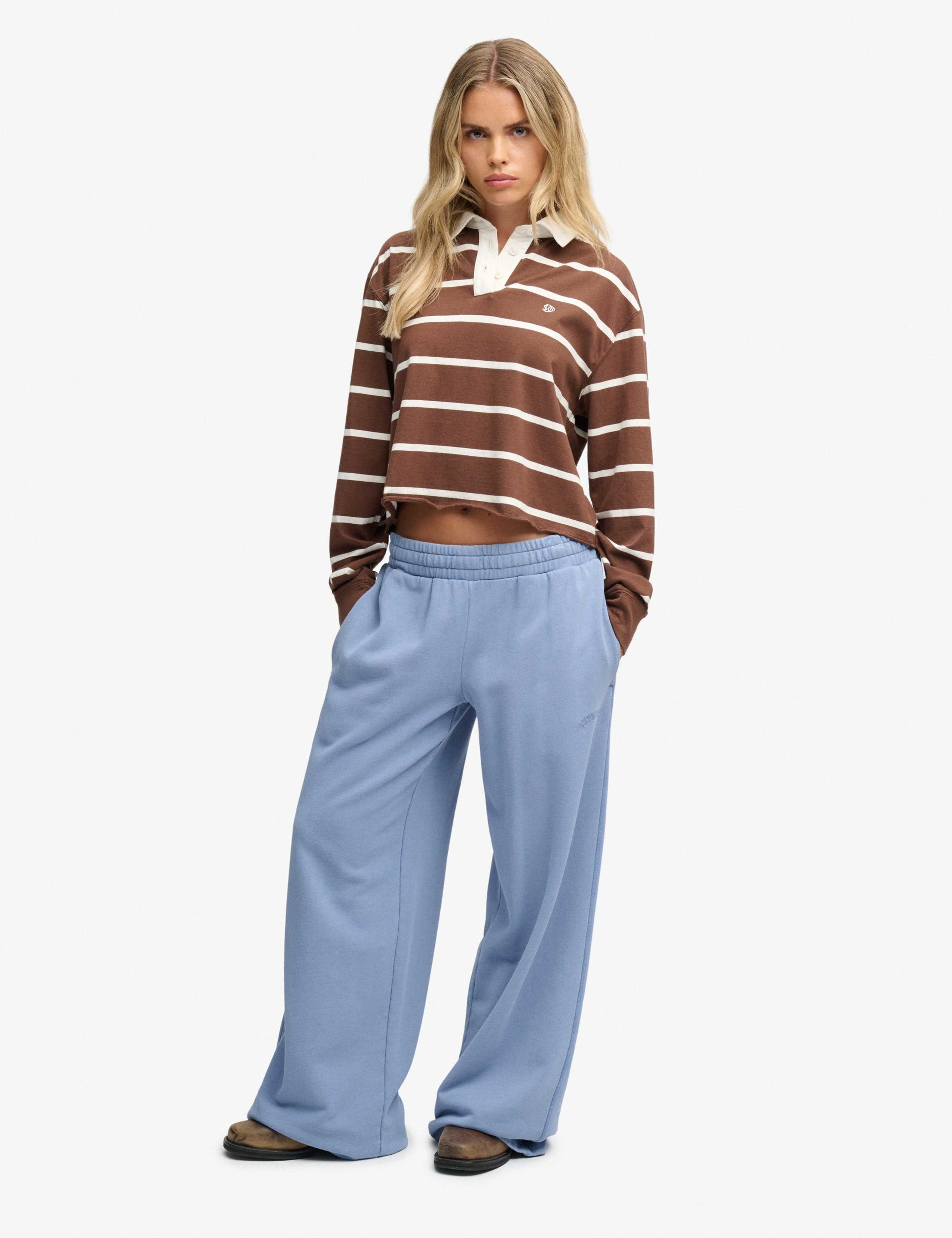 Pure Cotton Oversized Cropped Rugby Top 2 of 6