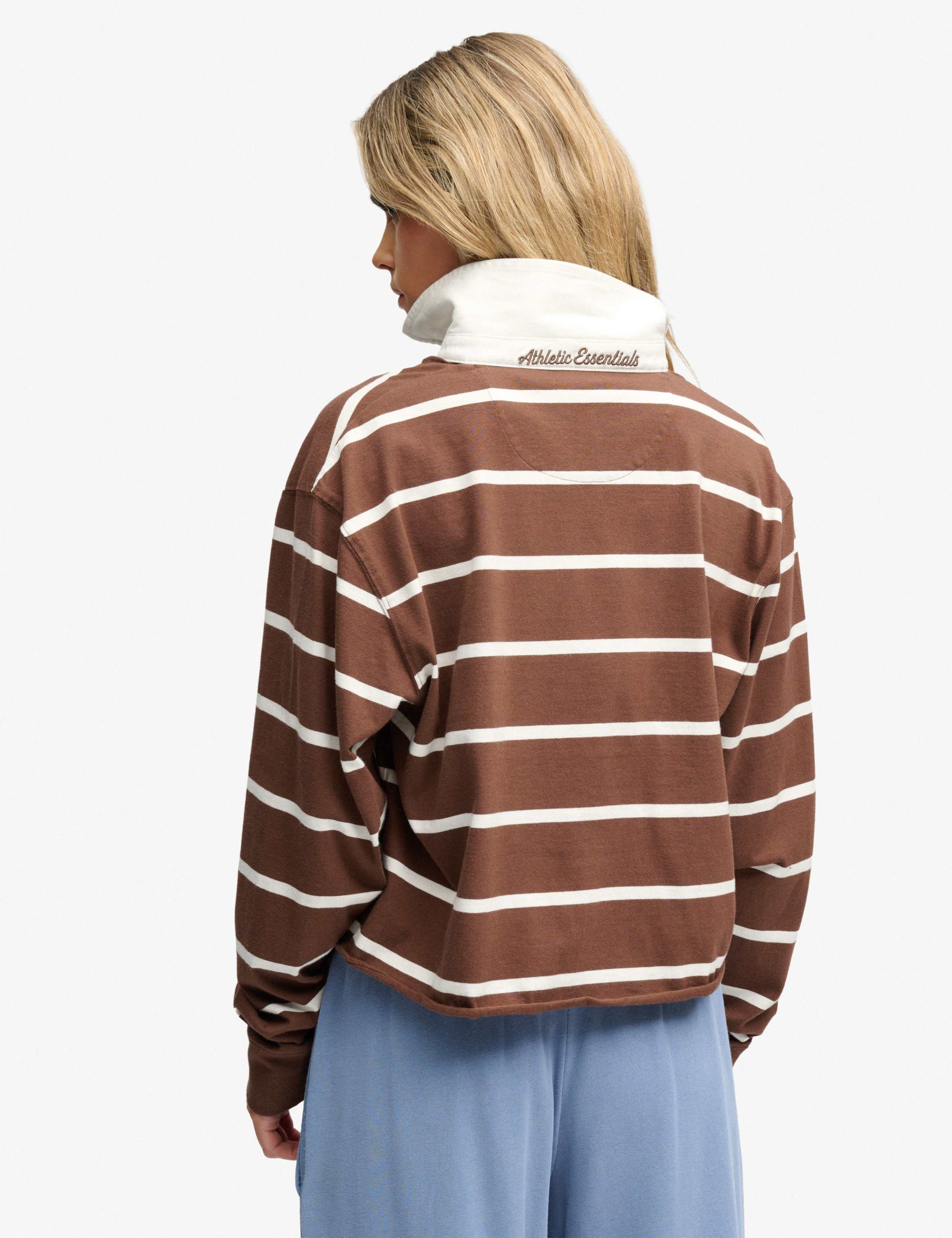 Pure Cotton Oversized Cropped Rugby Top 4 of 6