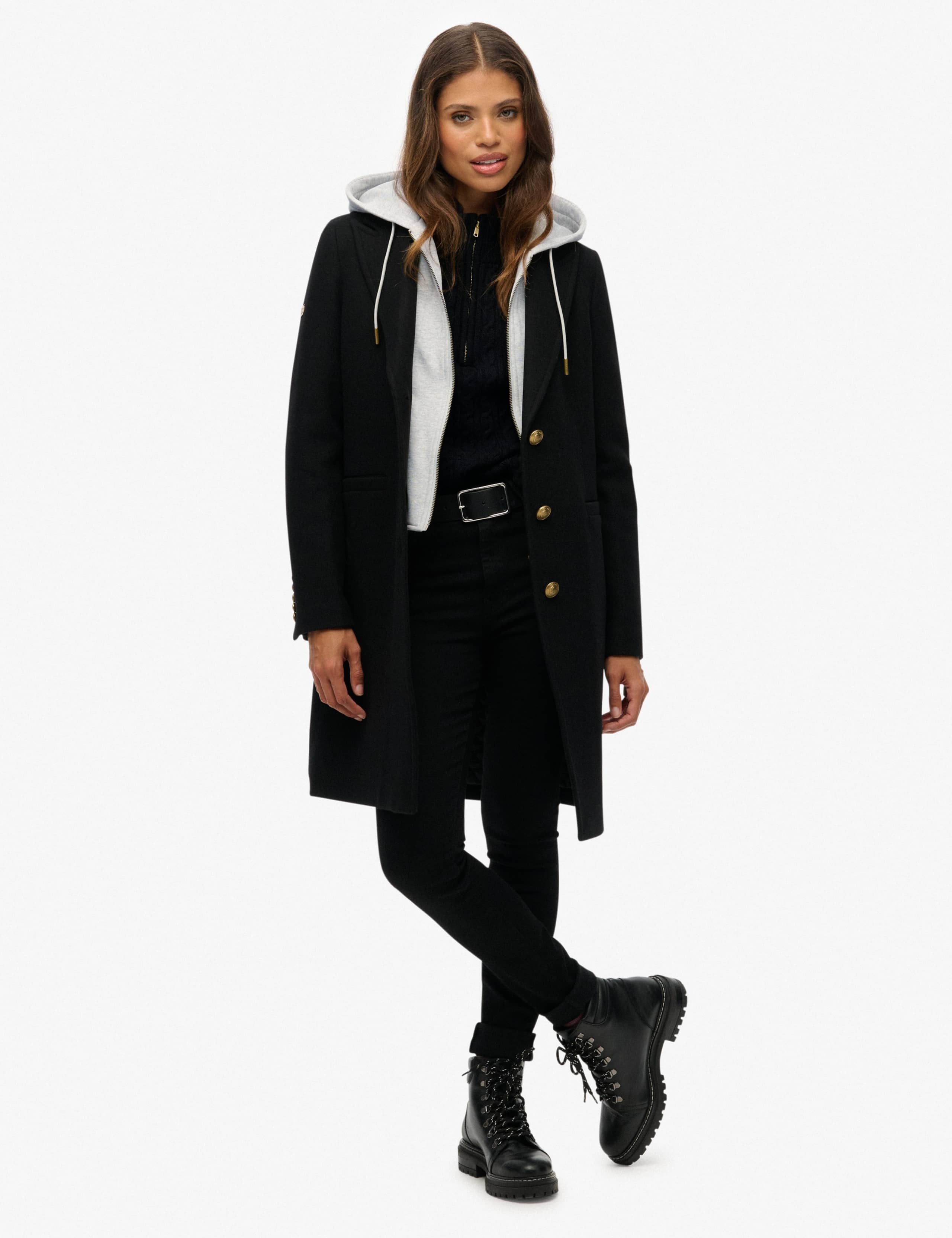 Wool Rich 2 in 1 Hooded Coat 3 of 8