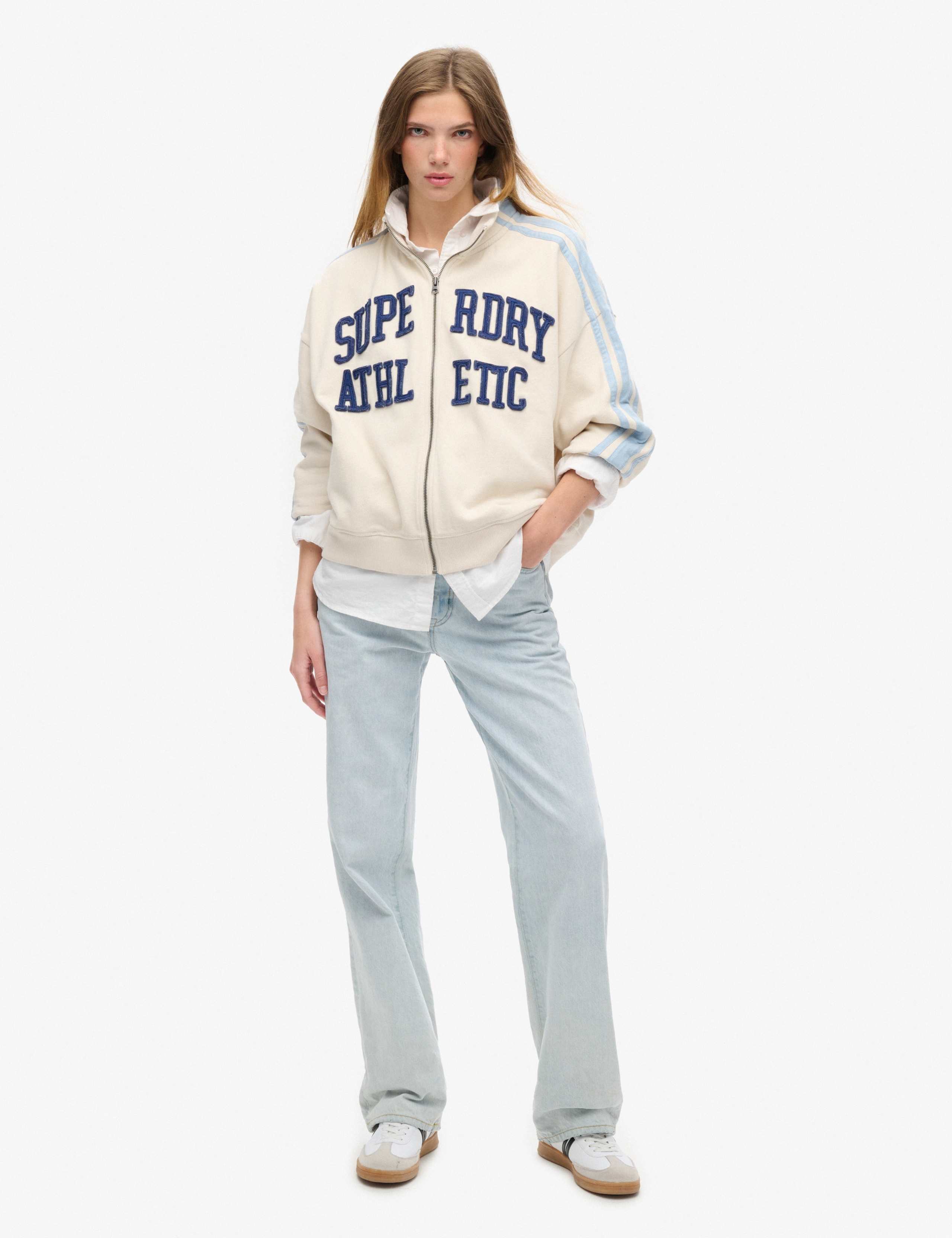Pure Cotton Appliqué Oversized Track Top 2 of 5
