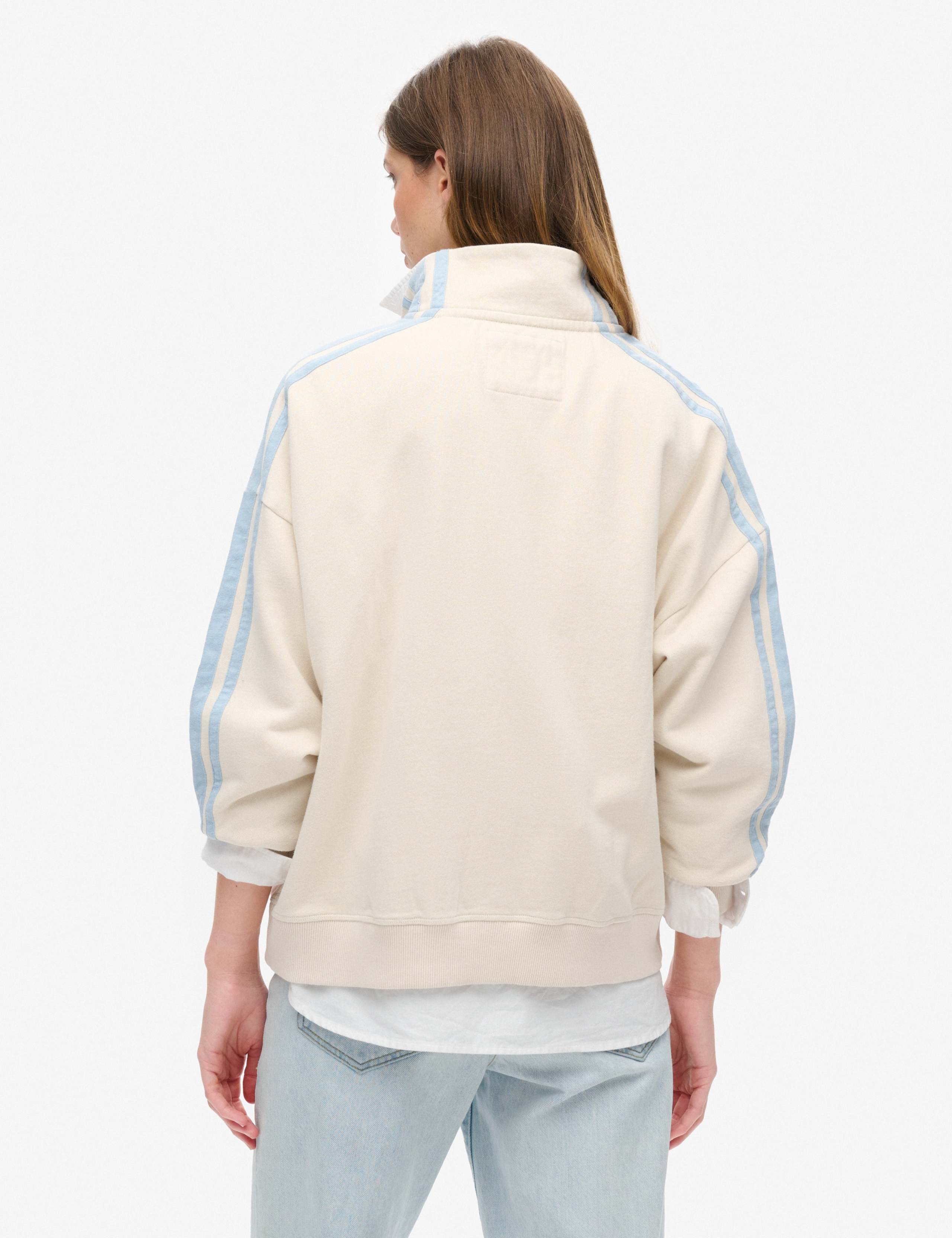 Pure Cotton Appliqué Oversized Track Top 3 of 5