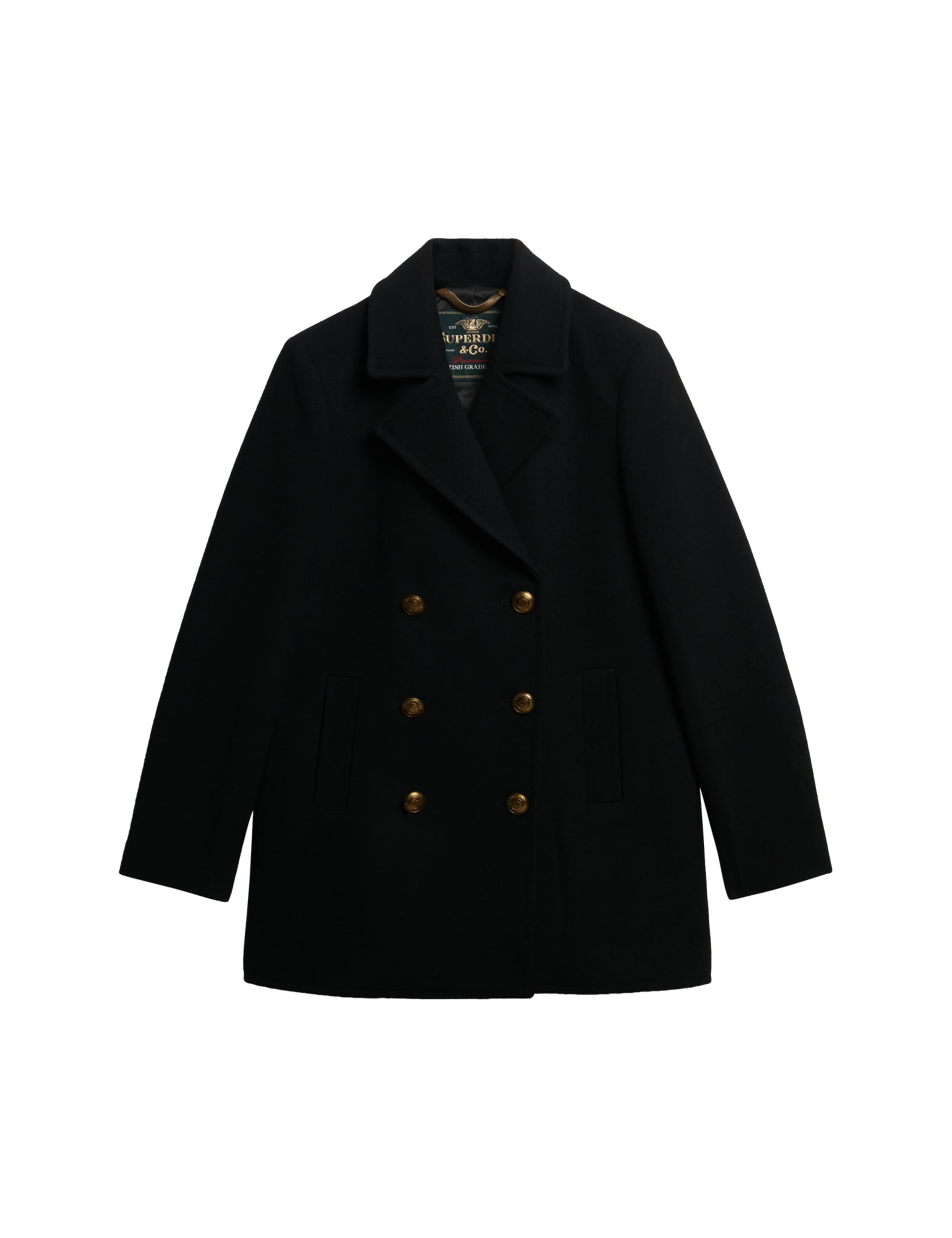 Wool Rich Double Breasted Pea Coat 2 of 7