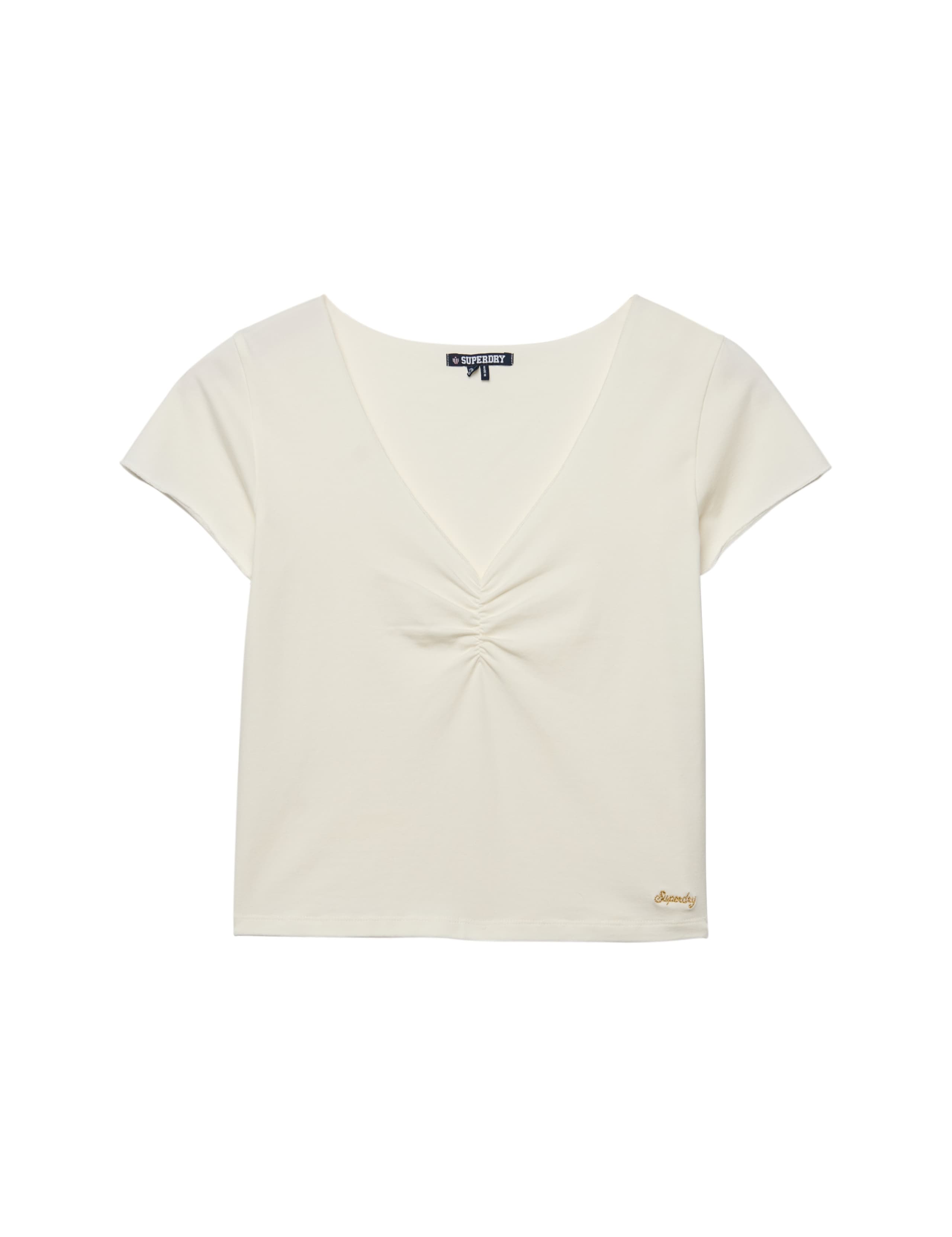 Cotton Rich V-Neck Crop T-Shirt 2 of 6