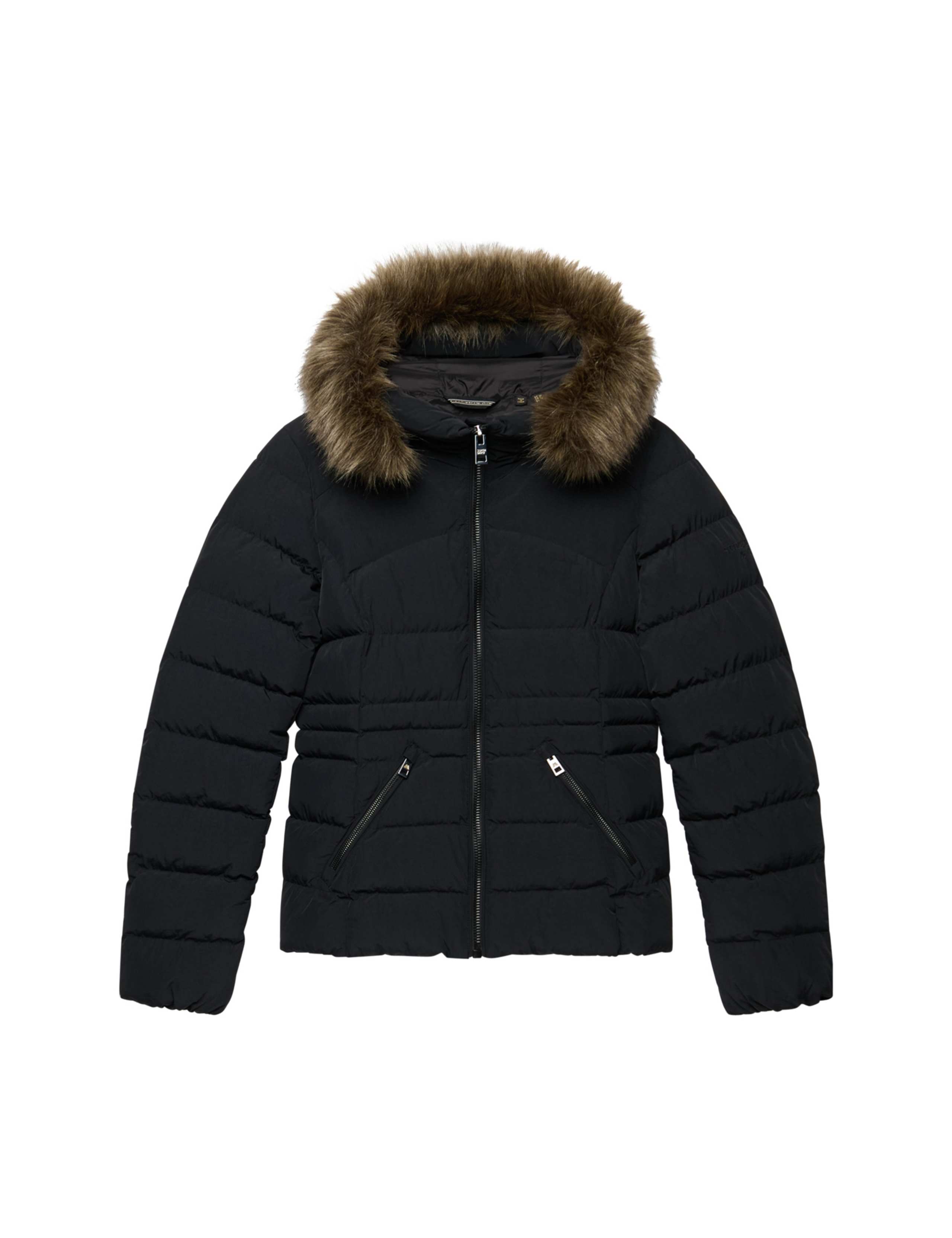 Hooded Faux Fur Trim Puffer Jacket 2 of 8