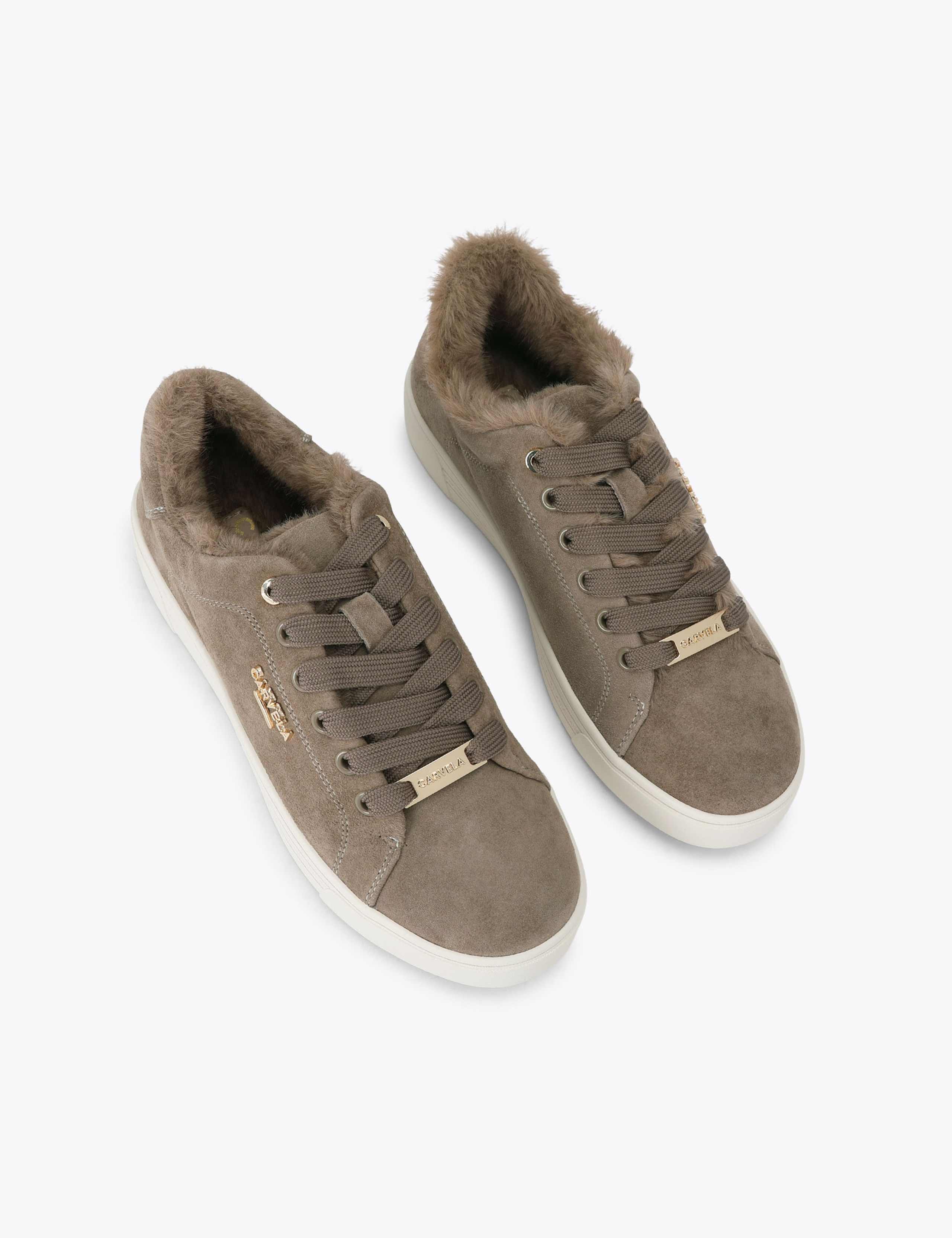 Suede Faux Fur Lined Trainers 2 of 4