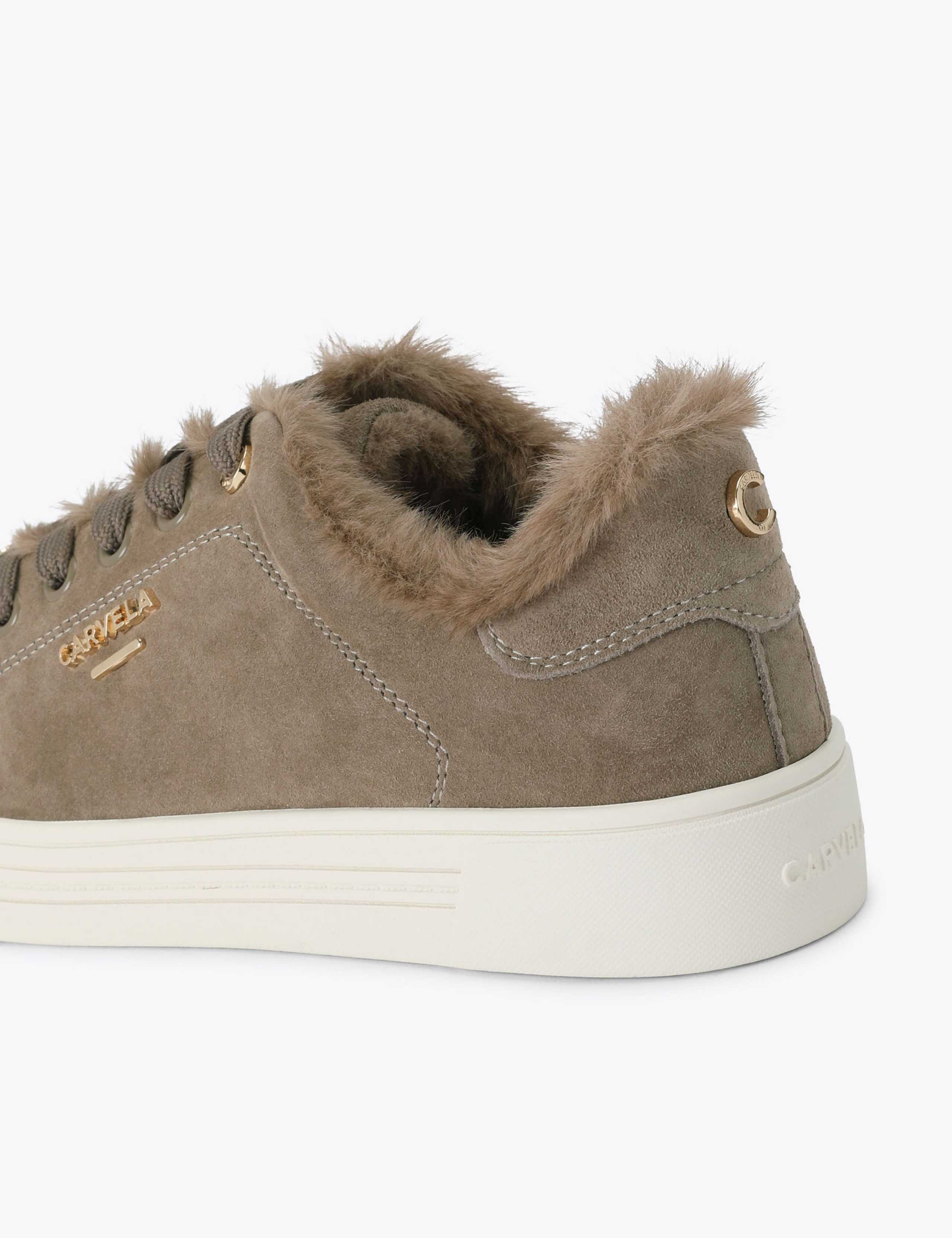 Suede Faux Fur Lined Trainers 4 of 4