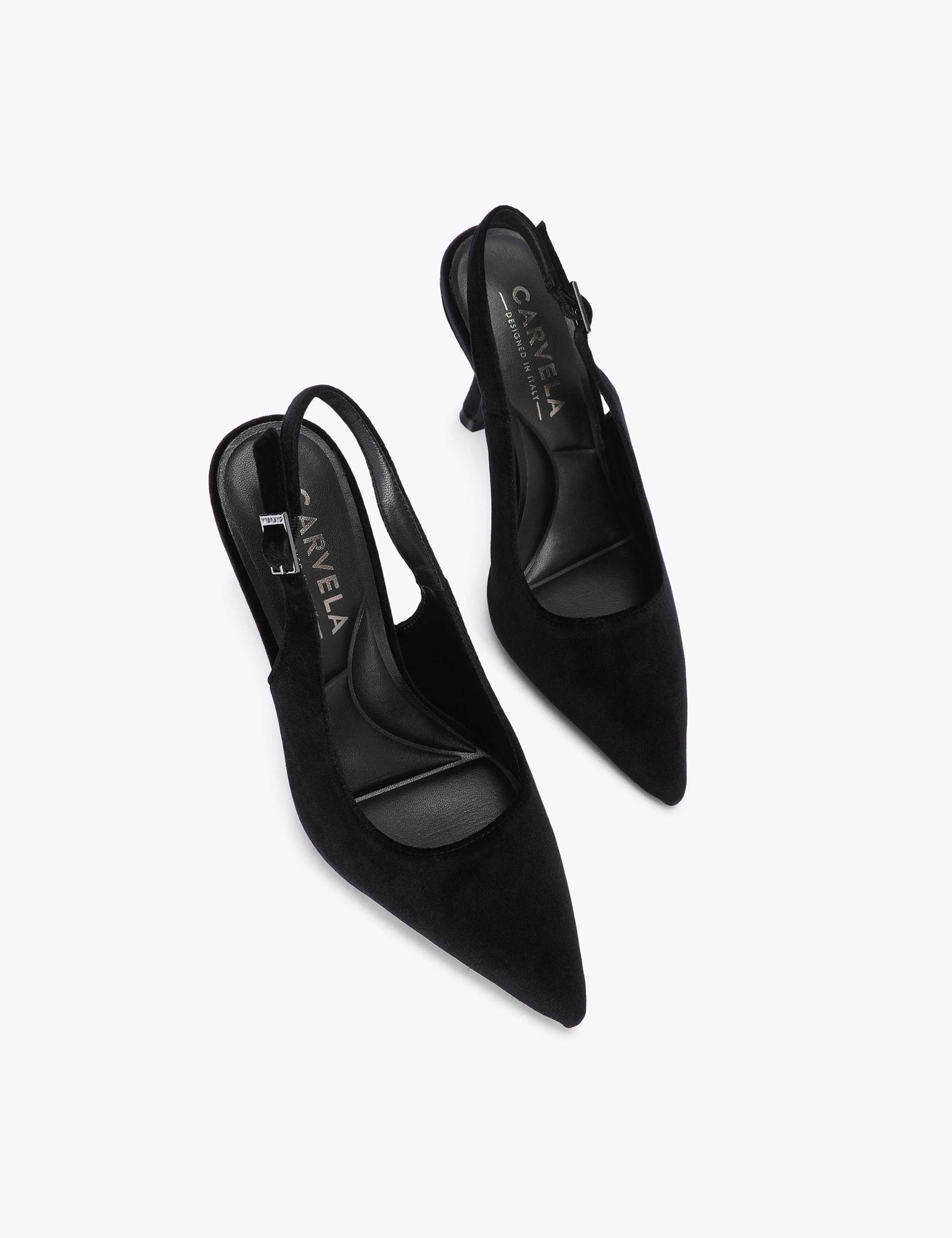 Velvet Pointed Court Shoes 2 of 4