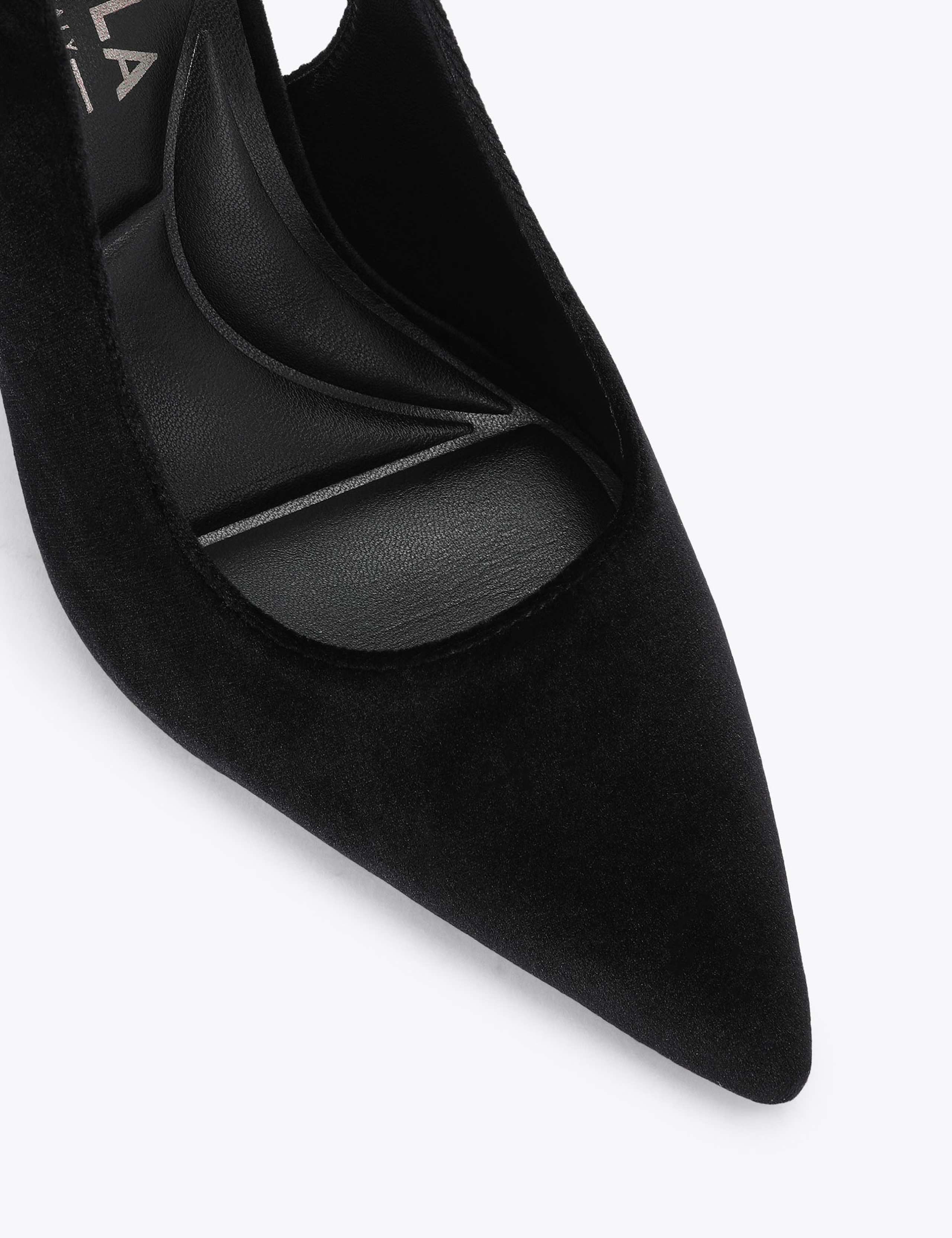 Velvet Pointed Court Shoes 4 of 4