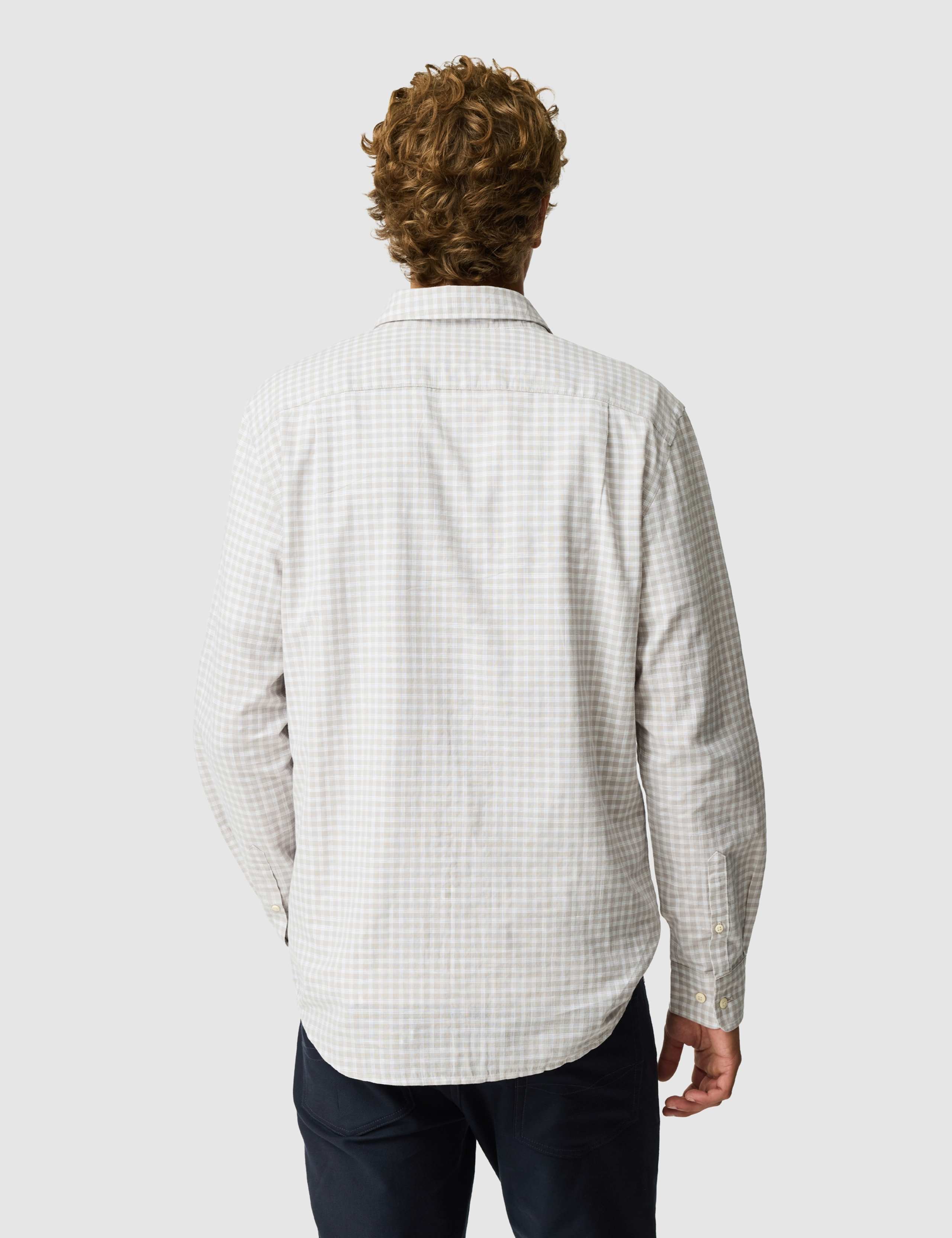 Slim Fit Cotton Linen Blend Oxford Shirt 3 of 6