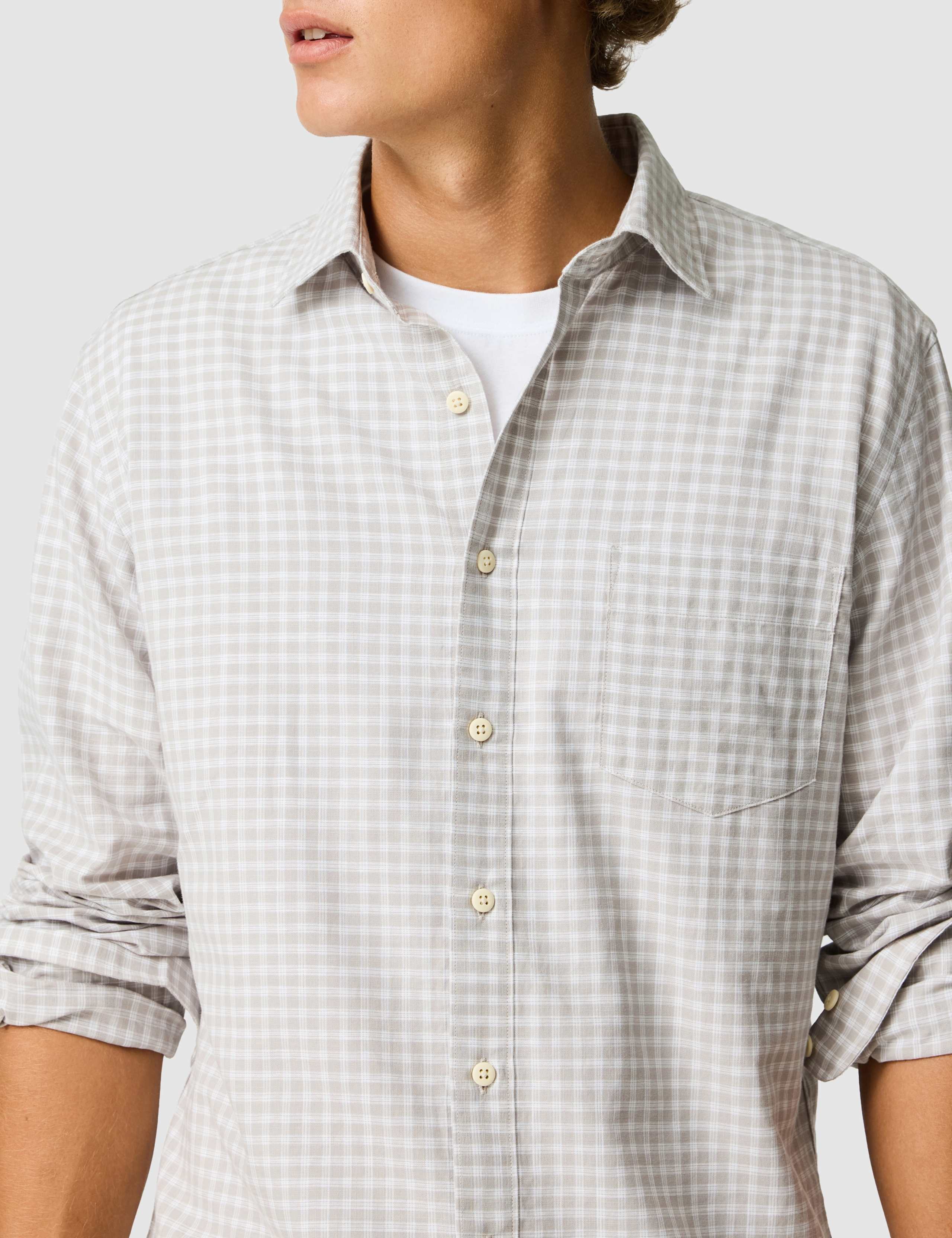 Slim Fit Cotton Linen Blend Oxford Shirt 4 of 6