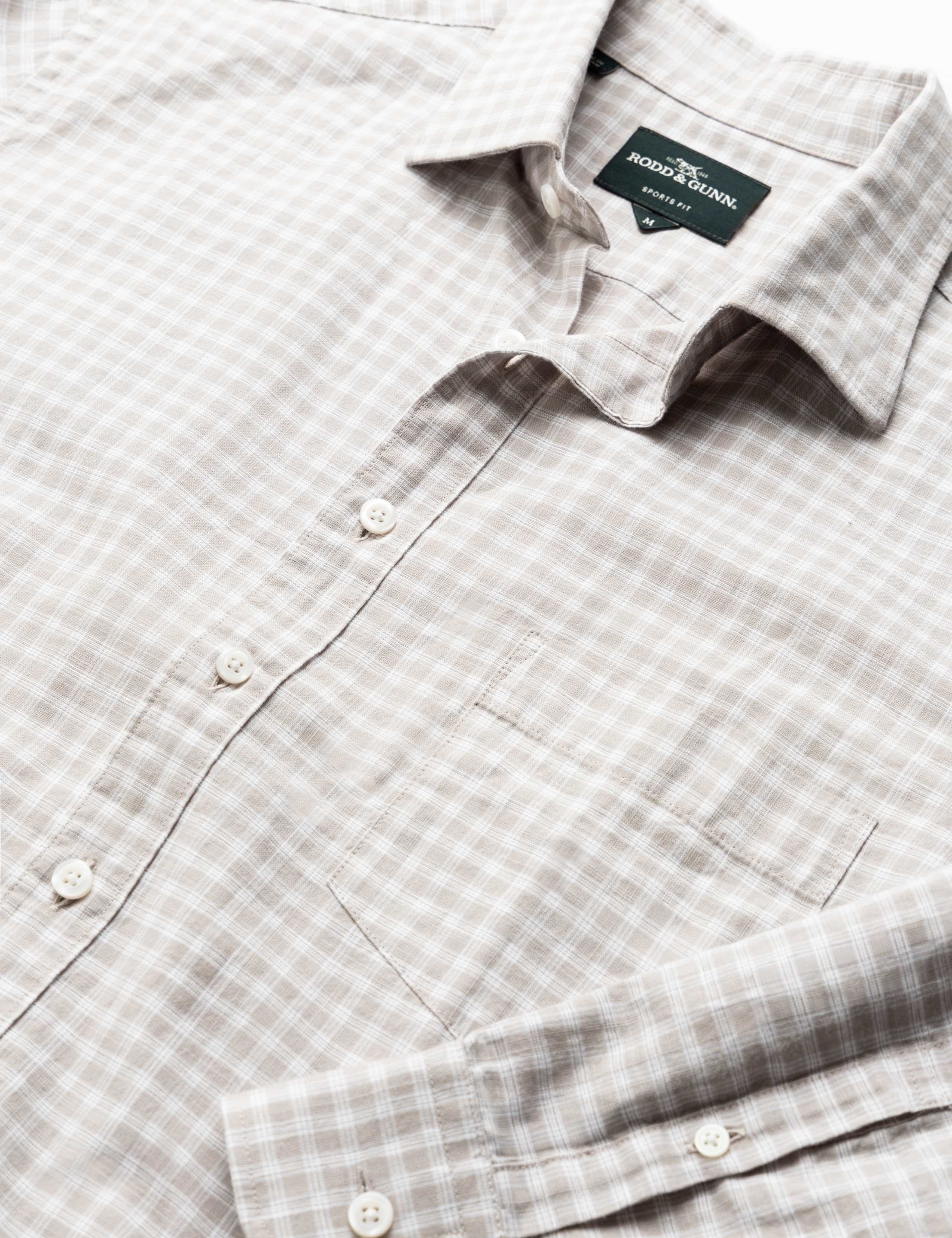 Slim Fit Cotton Linen Blend Oxford Shirt 6 of 6