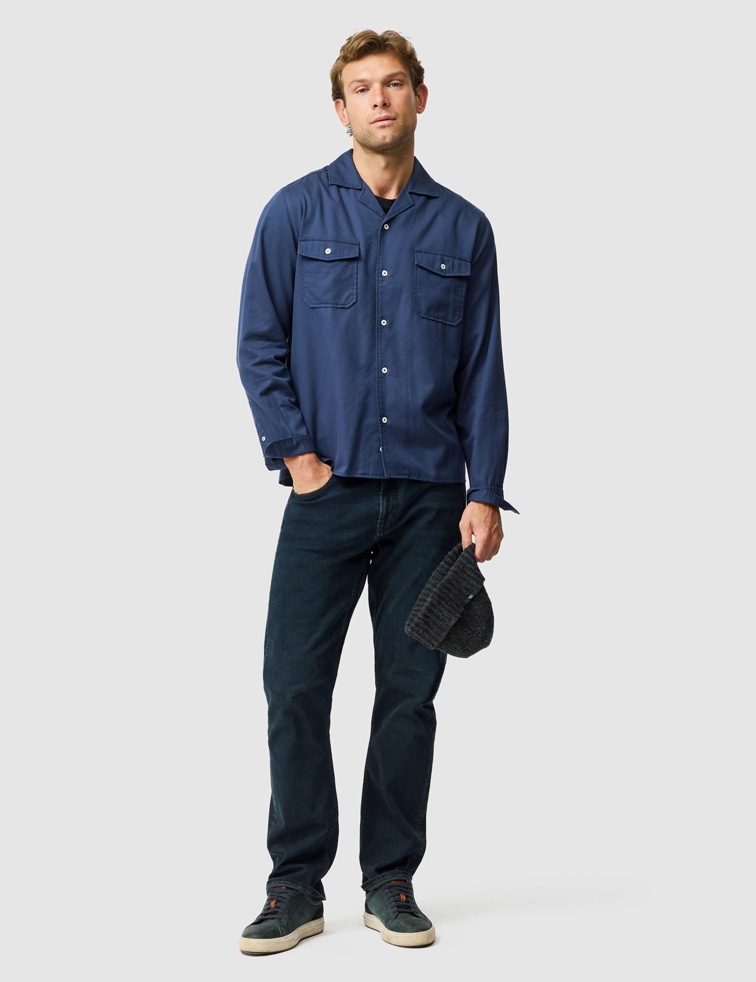 Salt Lake Cotton Blend Twill Overshirt 2 of 7