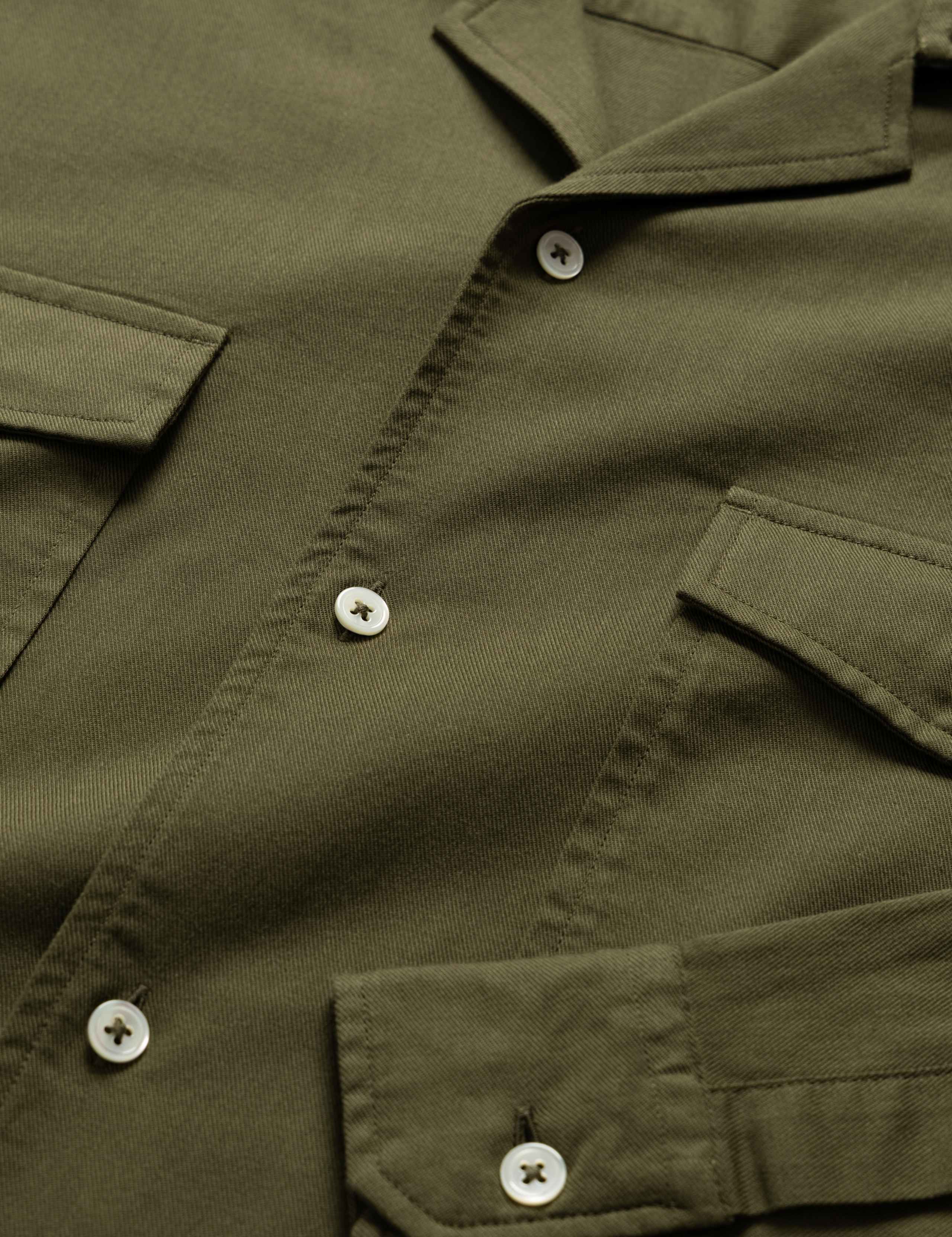 Salt Lake Cotton Blend Twill Overshirt 6 of 6