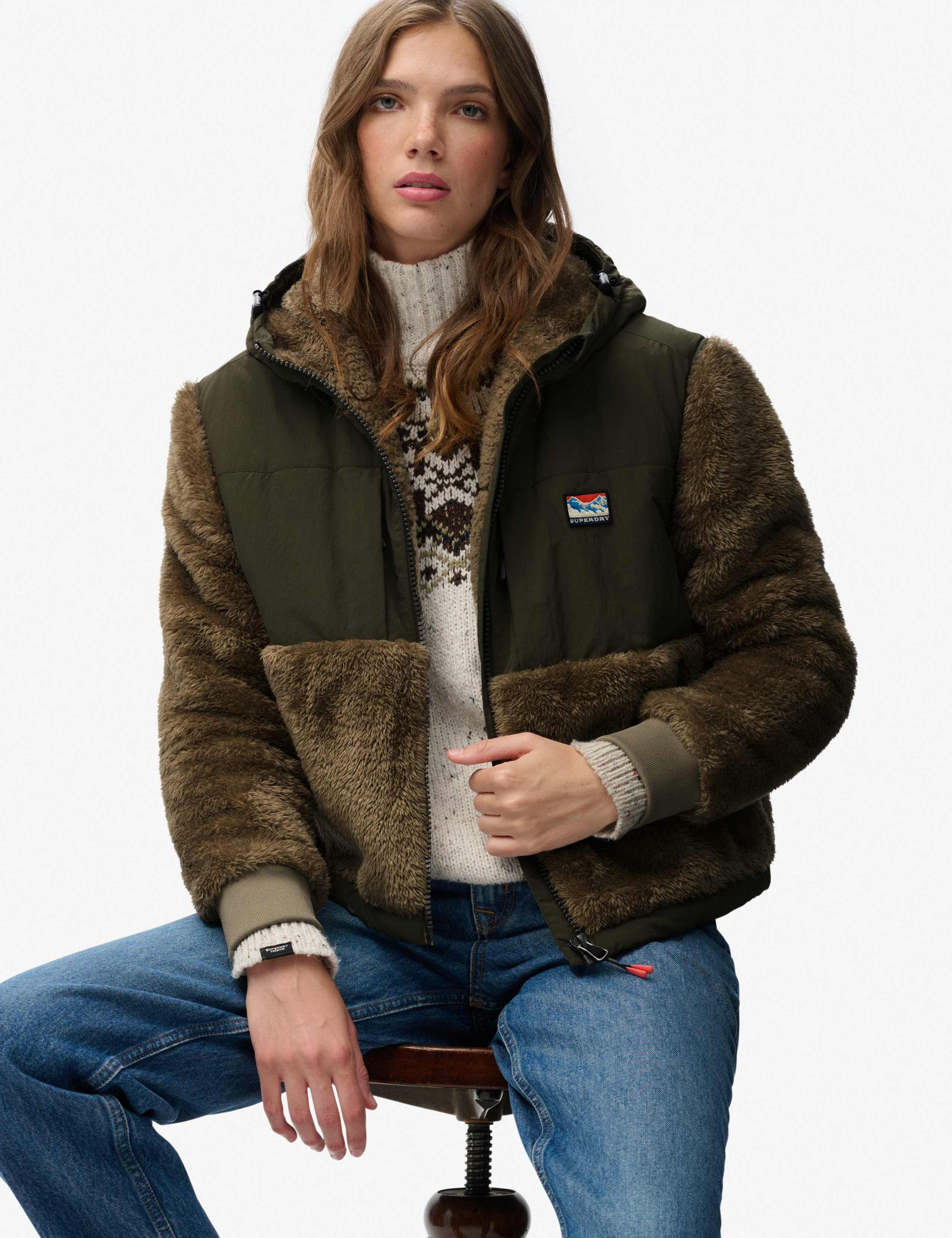 Hooded Zip Up High Neck Jacket 5 of 7