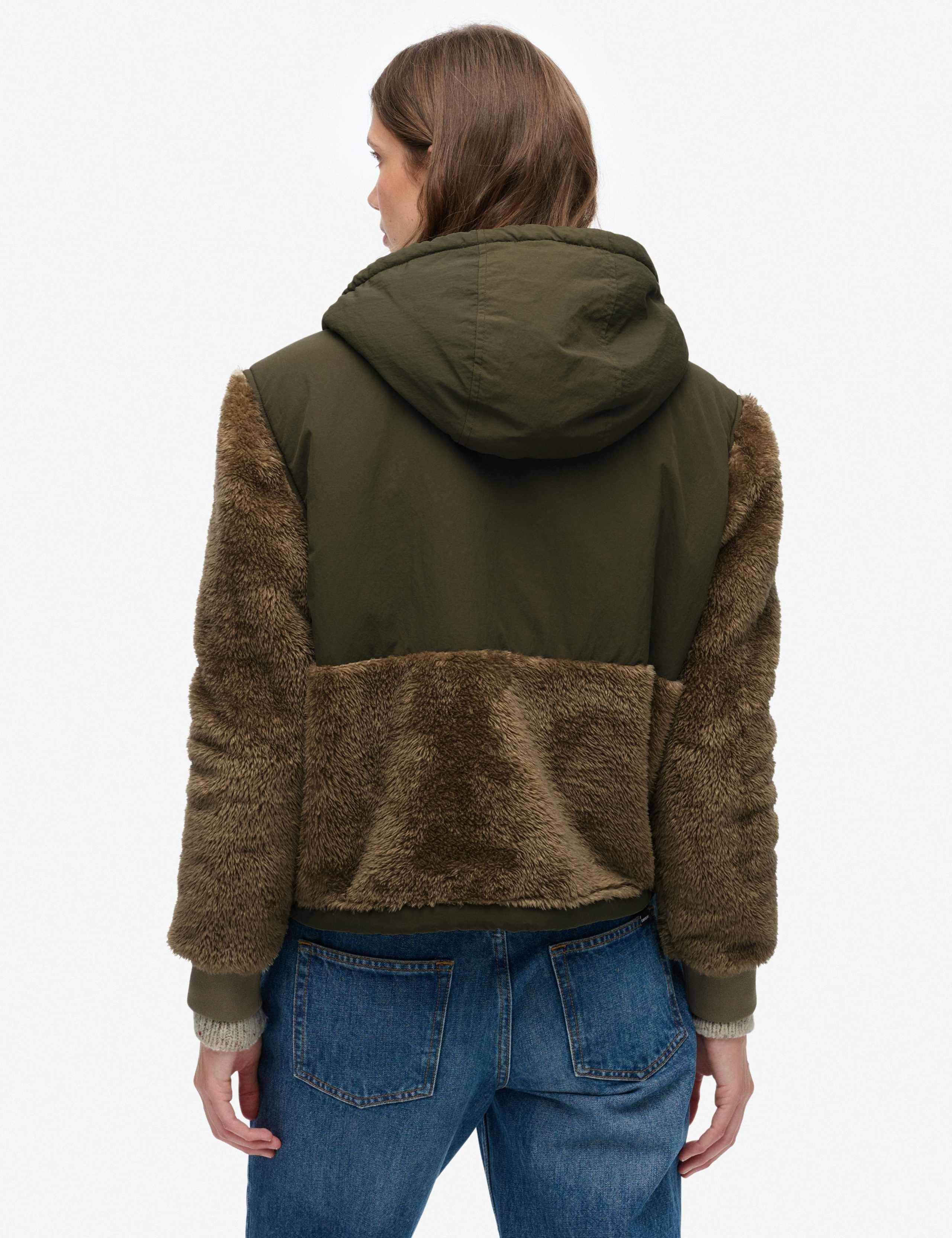 Hooded Zip Up High Neck Jacket 6 of 7