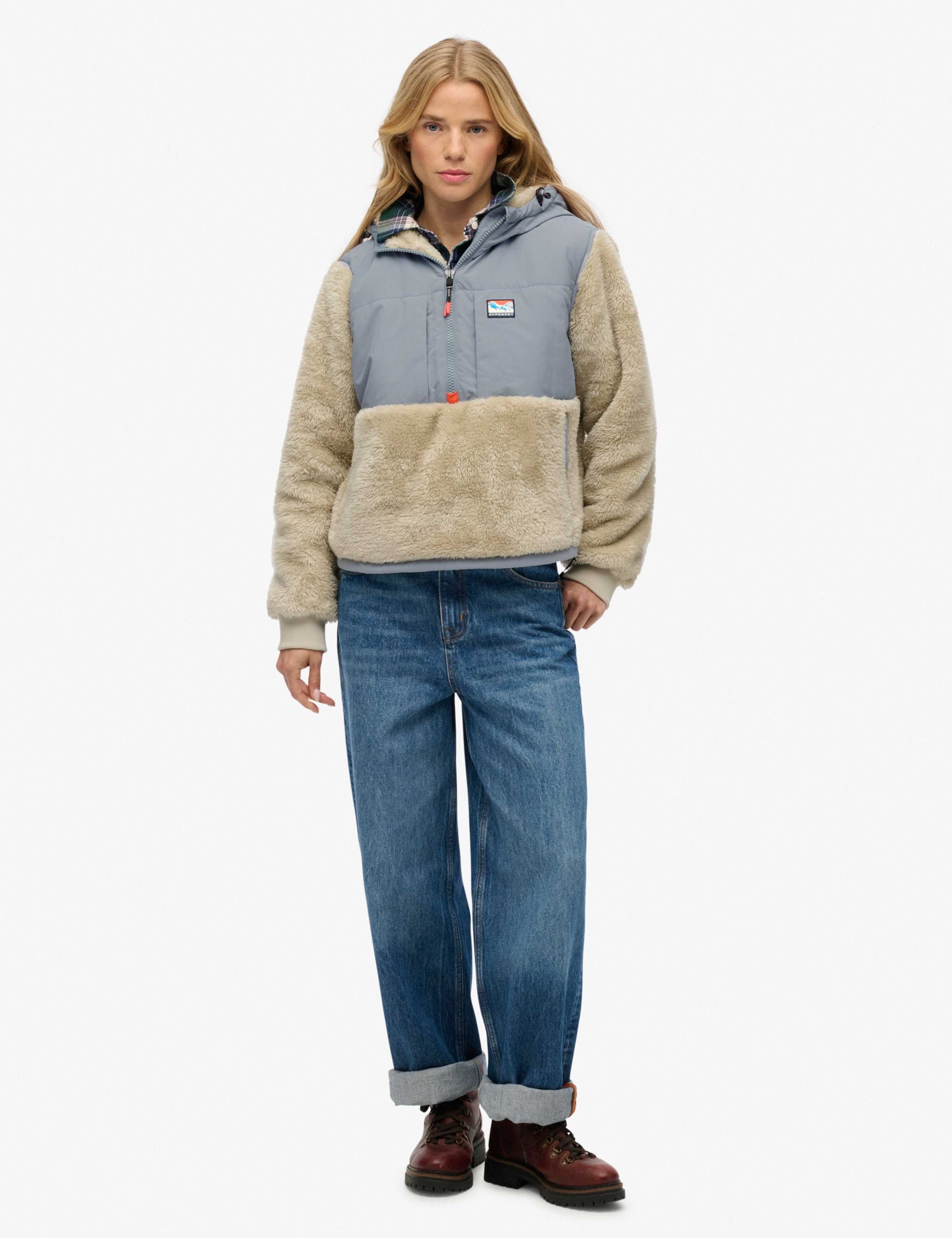 Half Zip Hooded Hybrid Fleece 3 of 6