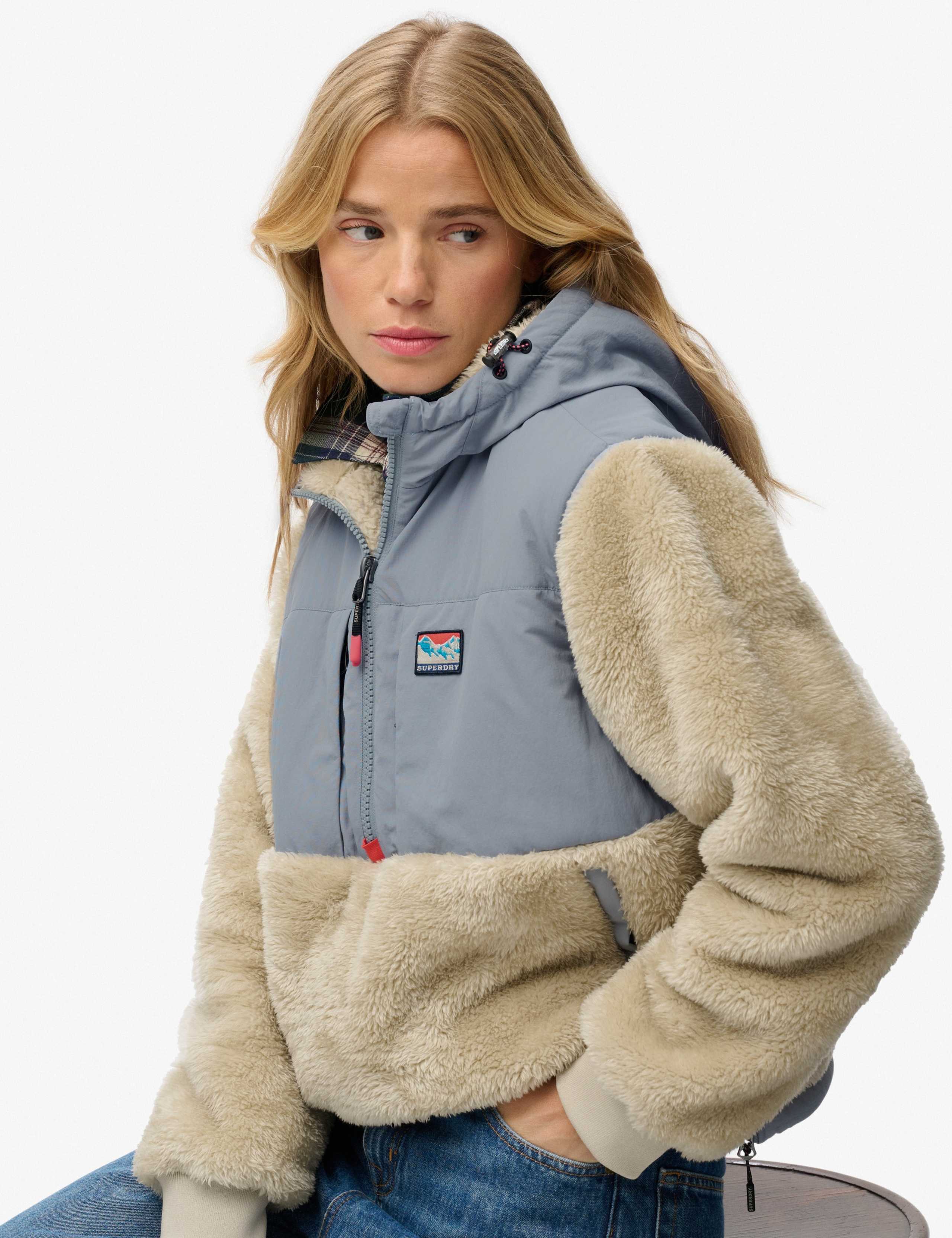 Half Zip Hooded Hybrid Fleece 5 of 6