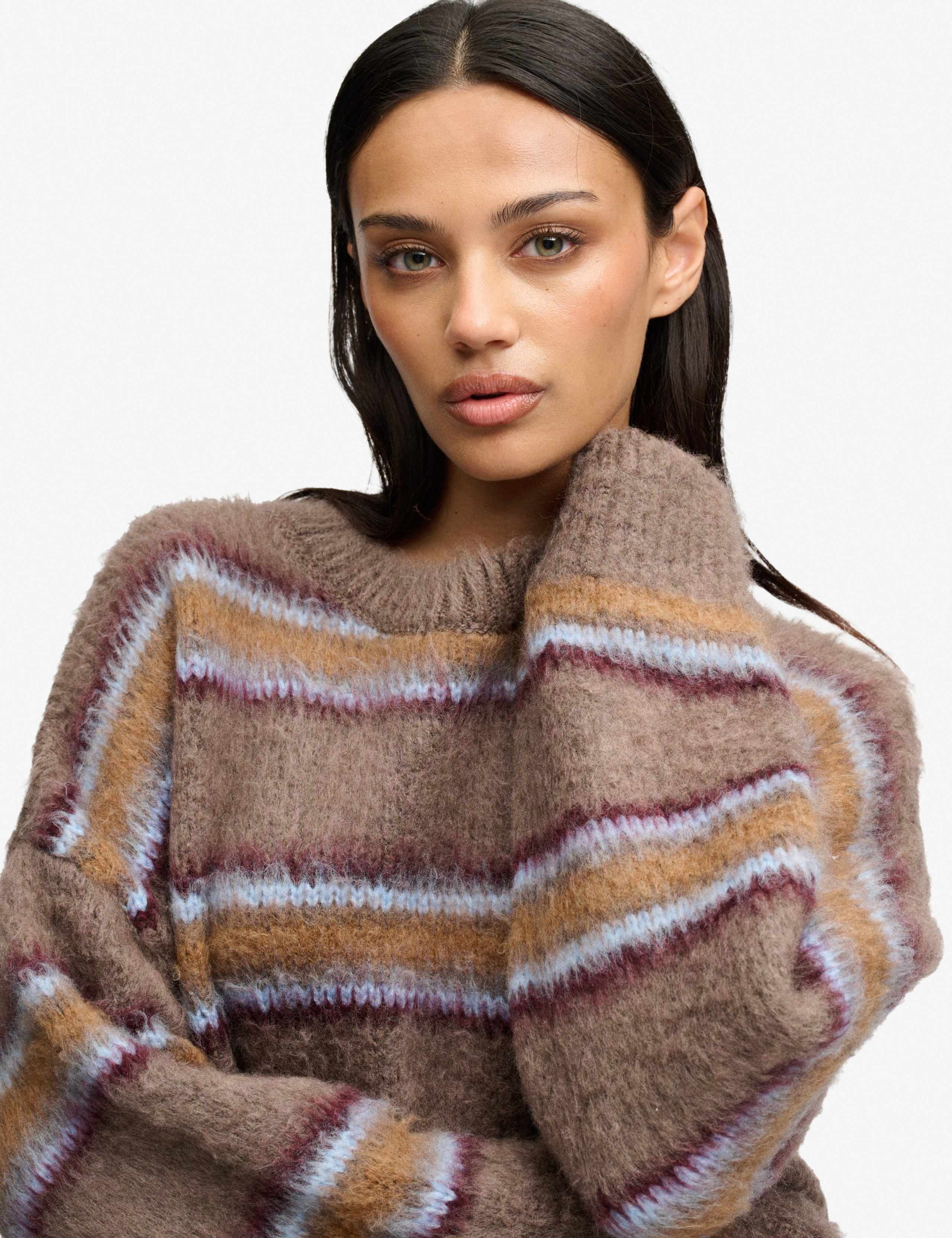 Brushed Striped Relaxed Jumper 6 of 7