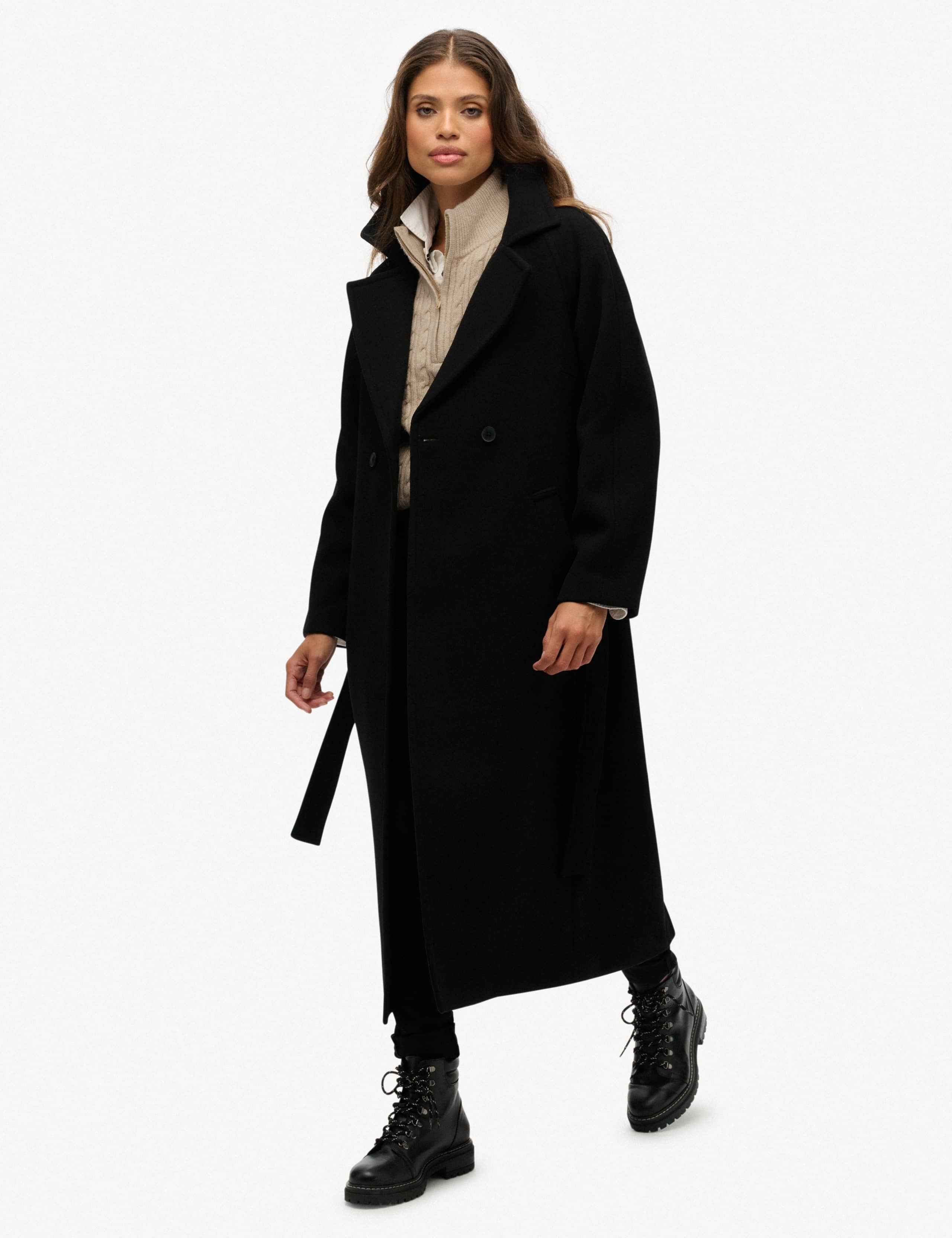 Wool Blend Wrap Coat 5 of 8