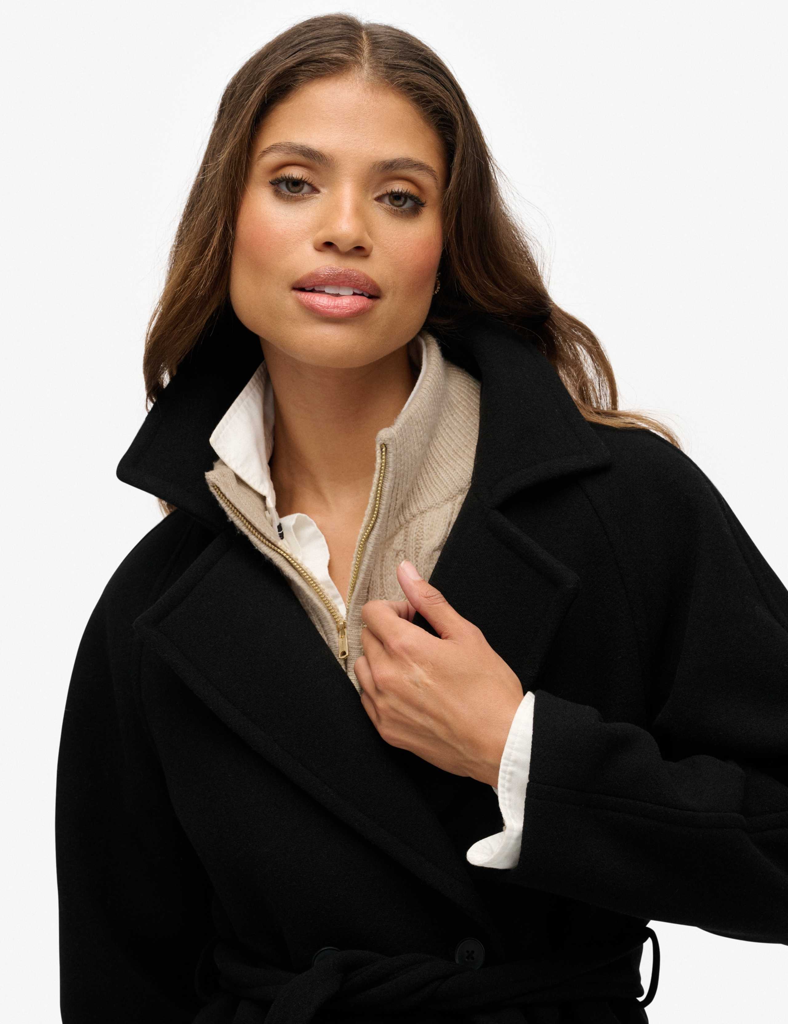 Wool Blend Wrap Coat 7 of 8