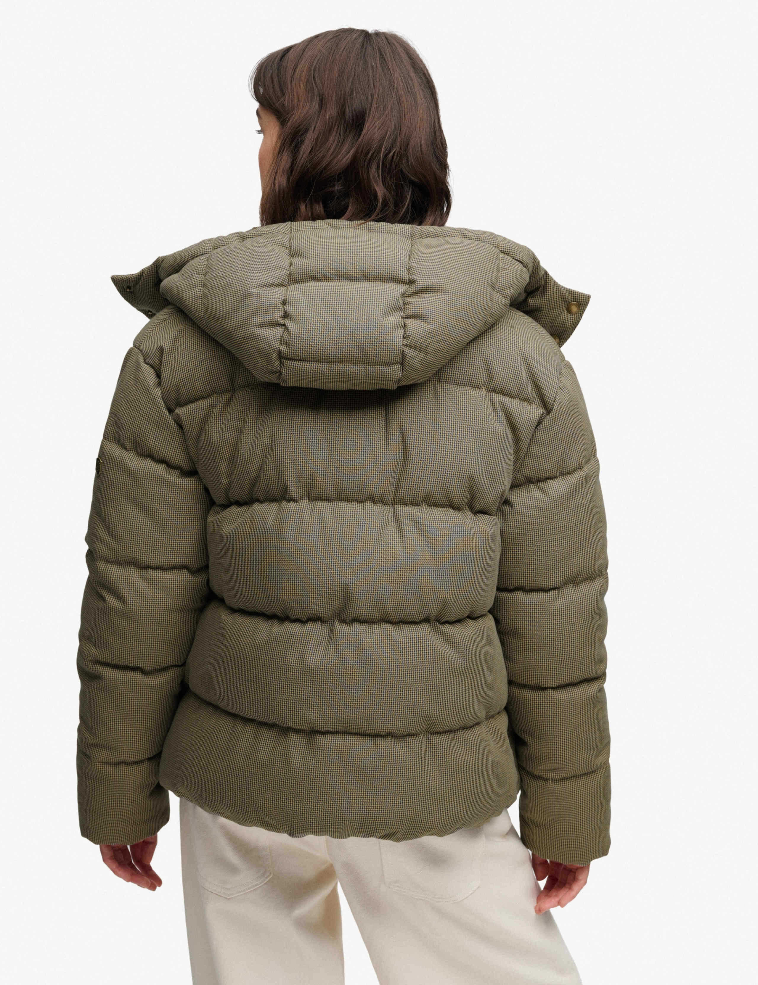 Checked Hooded Puffer Jacket 4 of 7