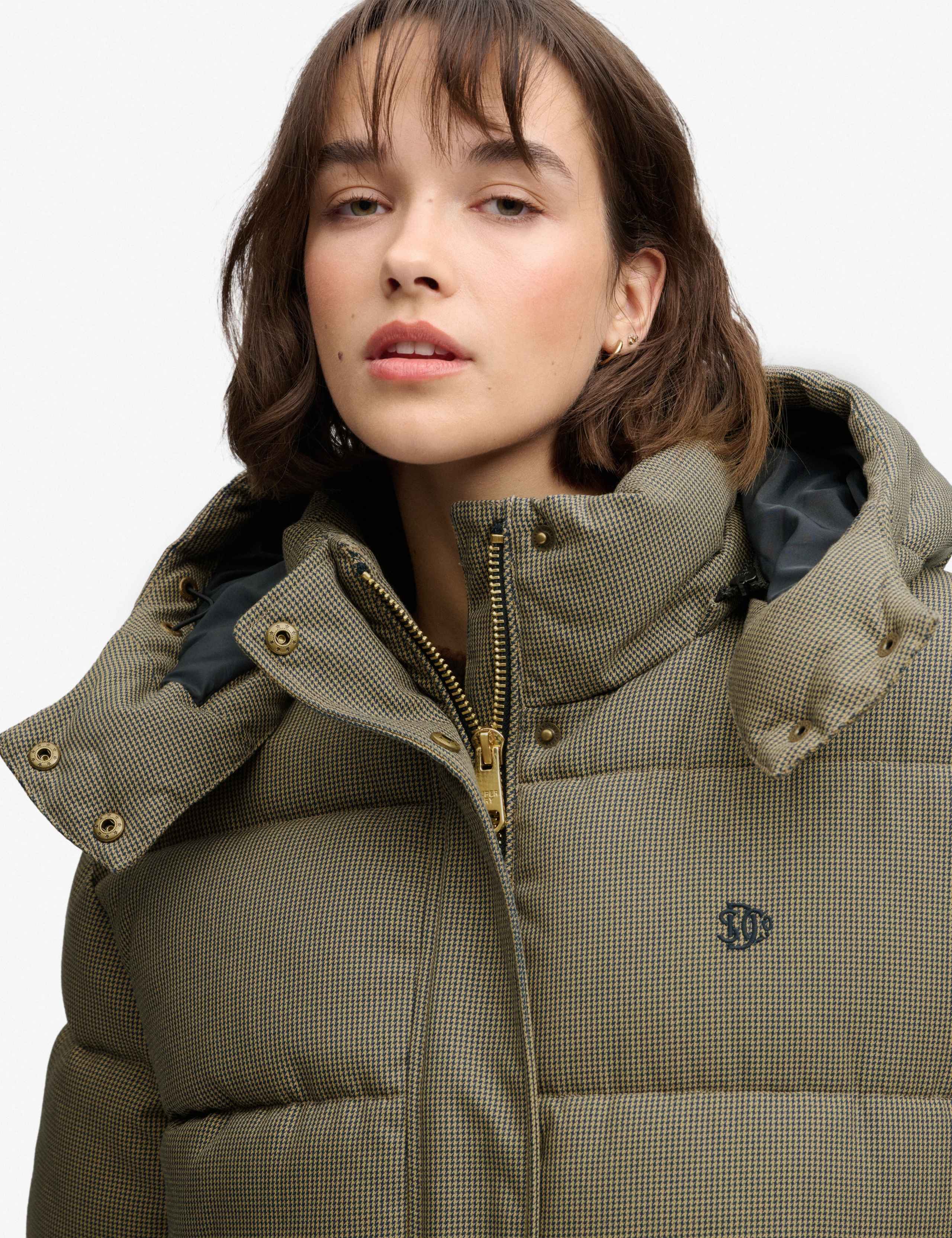 Checked Hooded Puffer Jacket 6 of 7