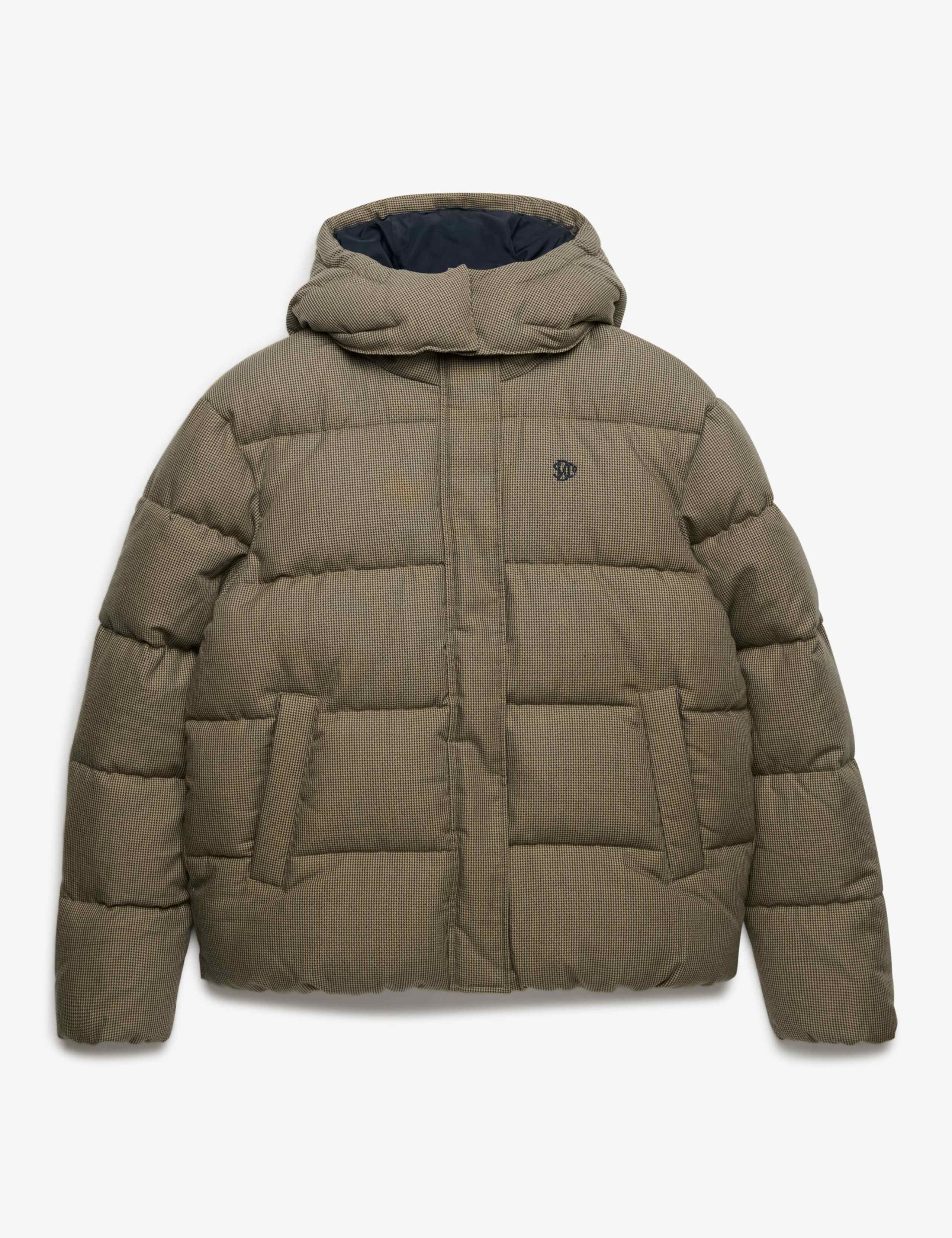 Checked Hooded Puffer Jacket 2 of 7