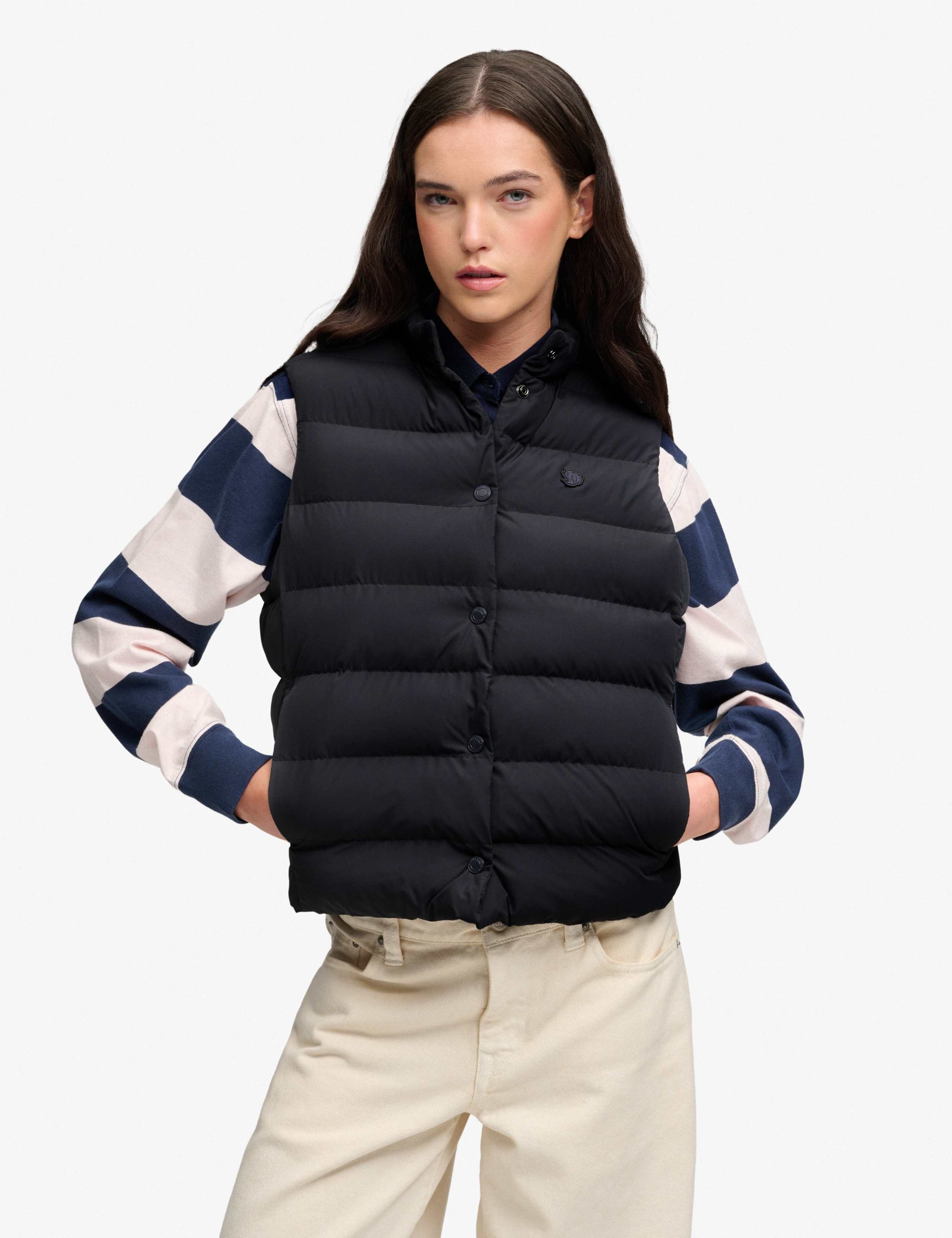 Padded High Neck Cropped Gilet 4 of 7
