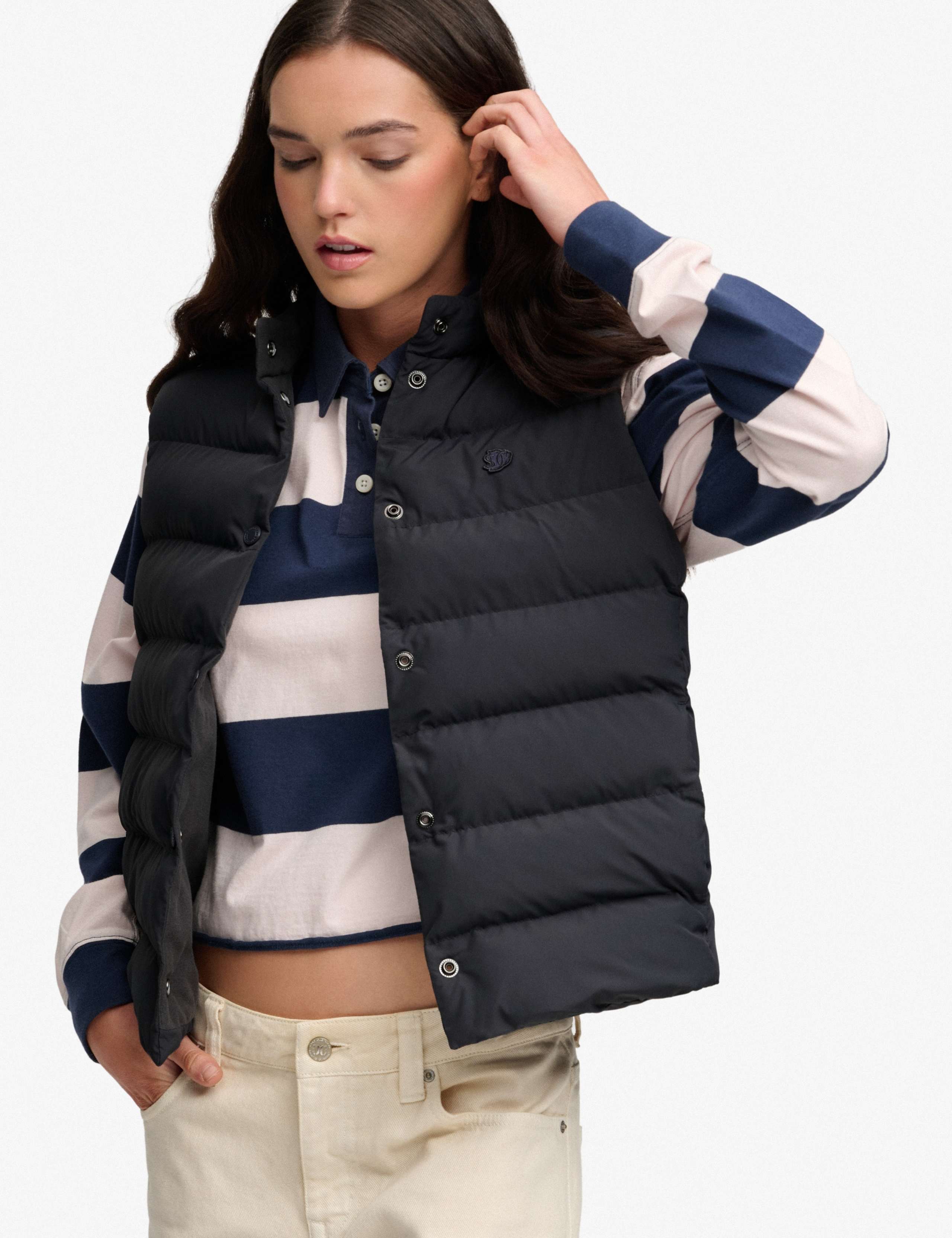 Padded High Neck Cropped Gilet 5 of 7