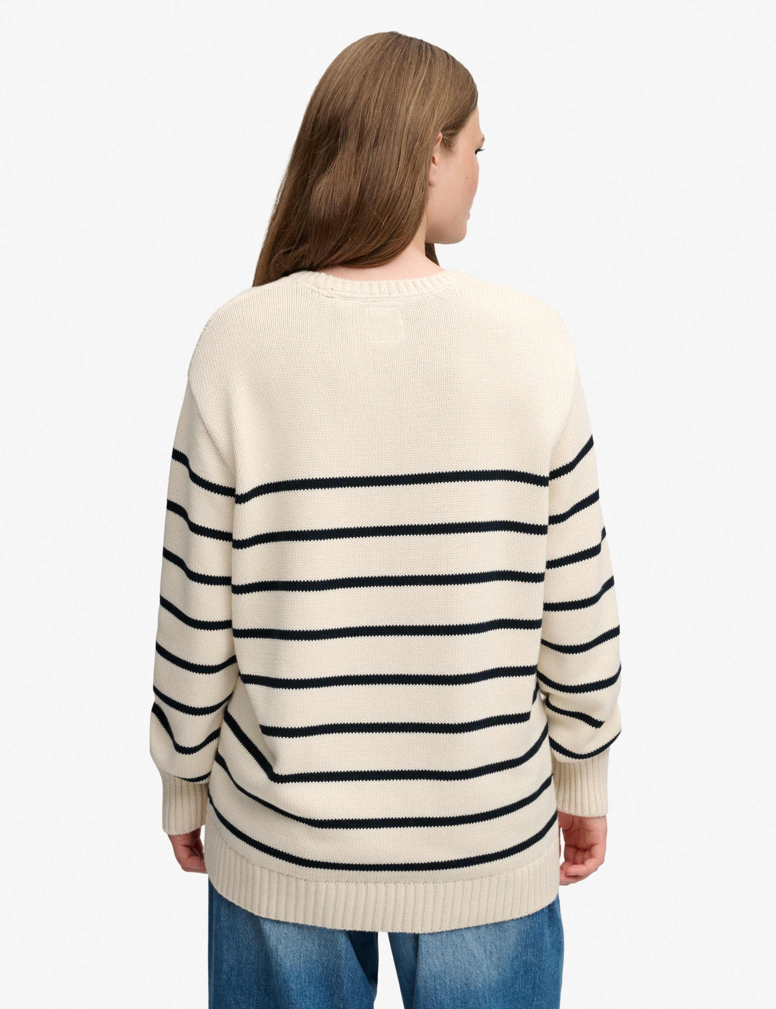 Pure Cotton Striped Oversized Jumper 3 of 5