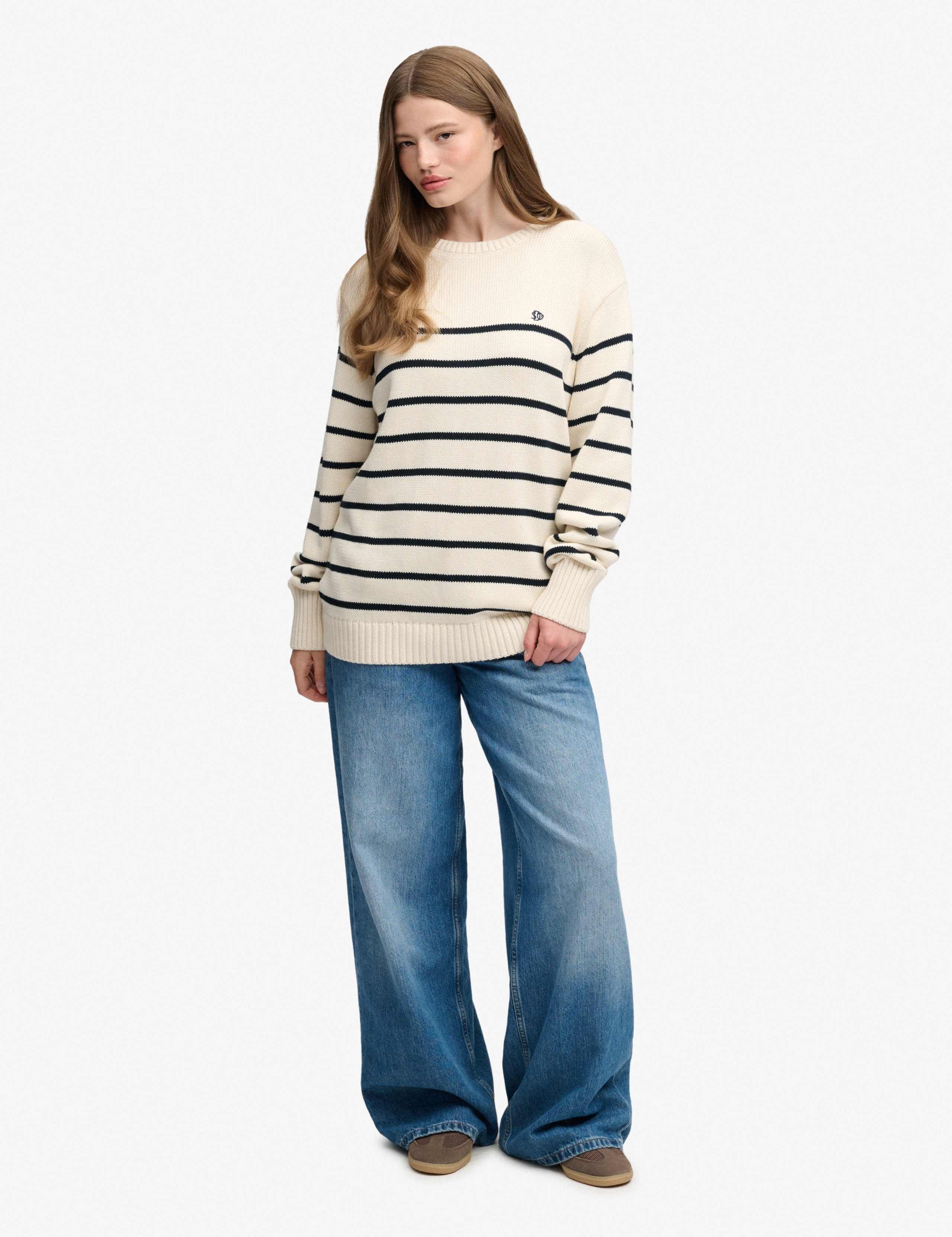 Pure Cotton Striped Oversized Jumper 4 of 5
